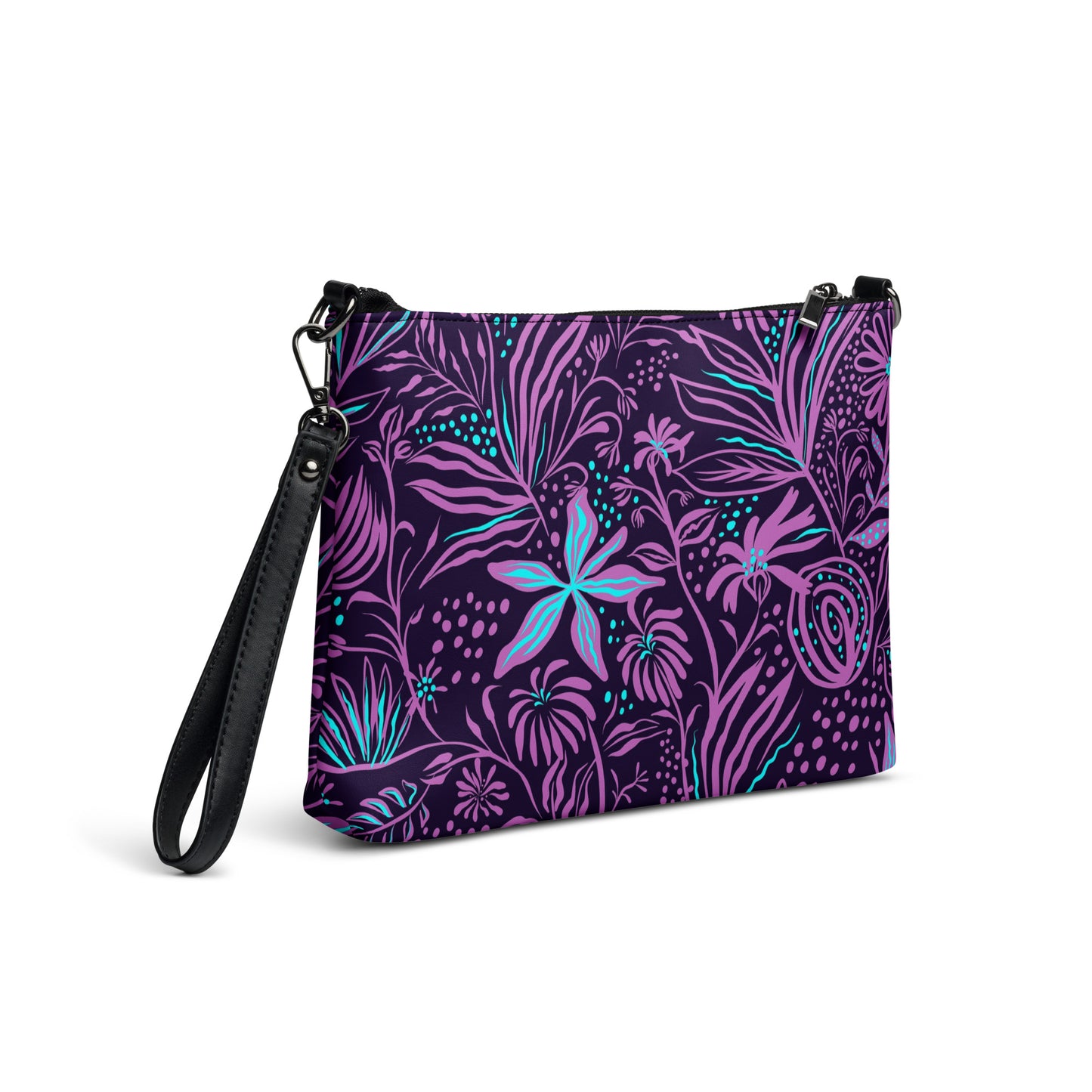 Purple Leaf Crossbody Bag