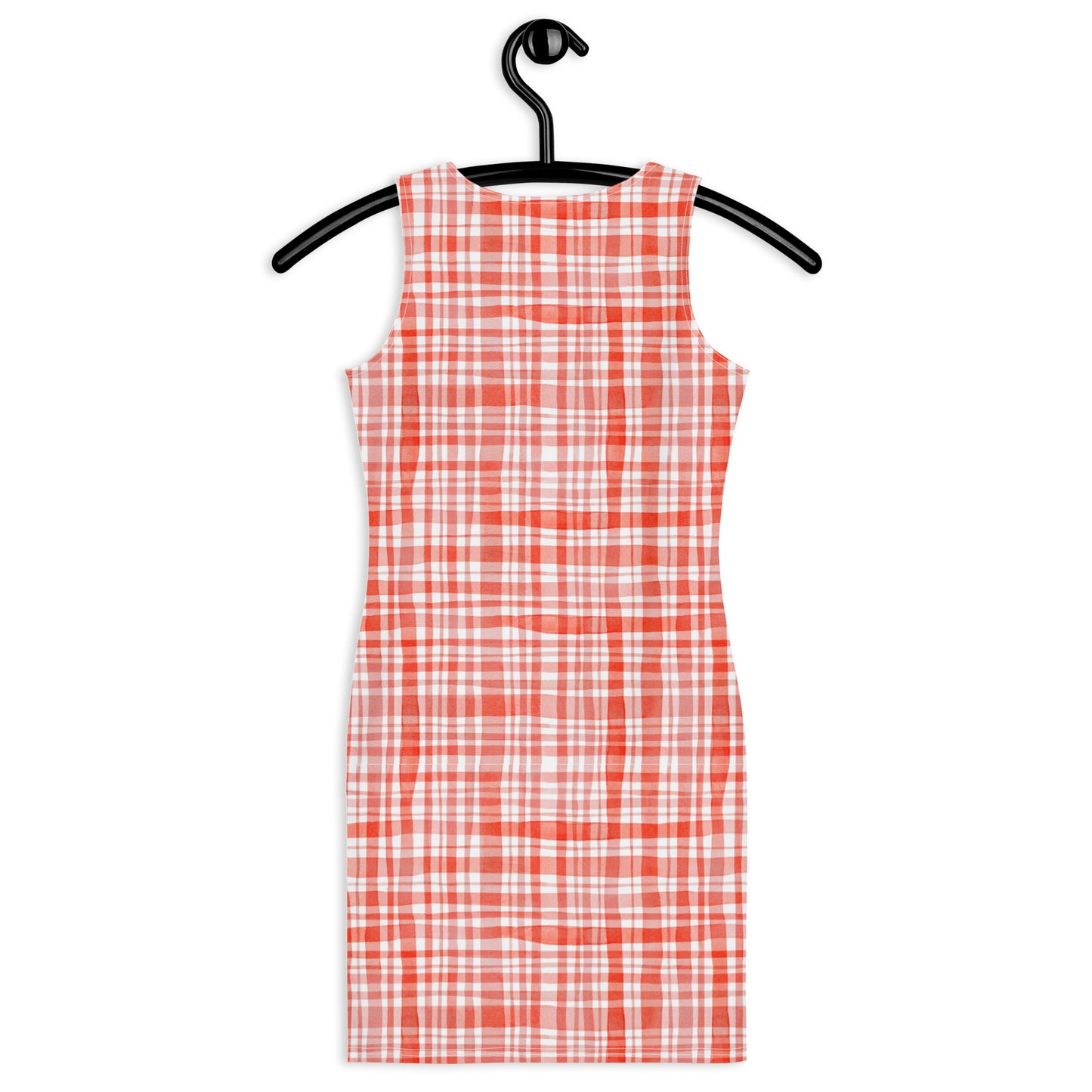 Red Gingham Bodycon Dress