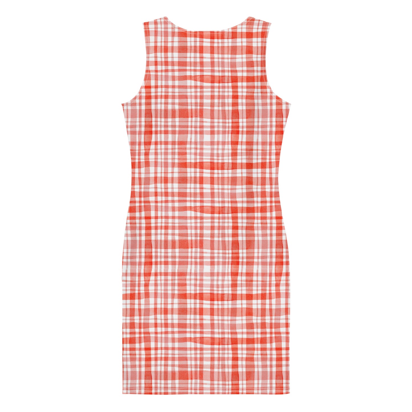 Red Gingham Bodycon Dress