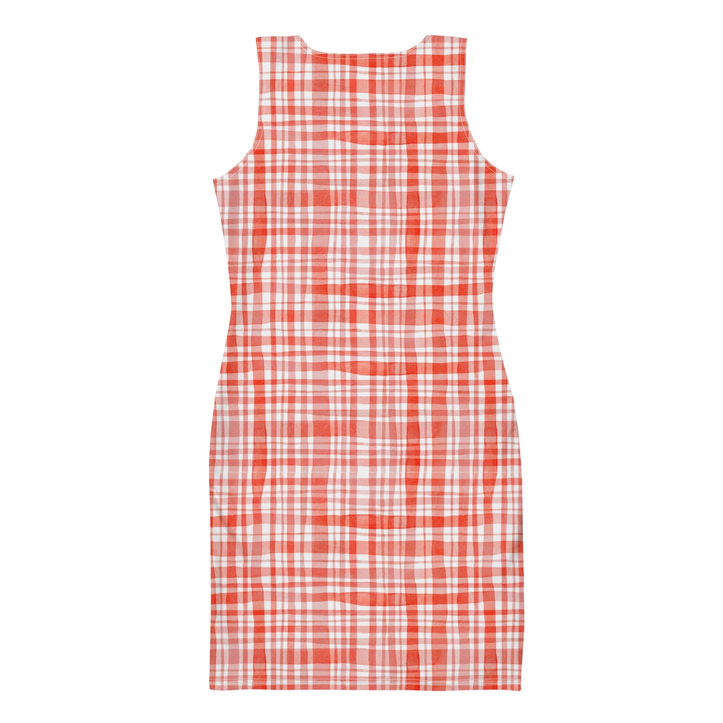 Red Gingham Bodycon Dress