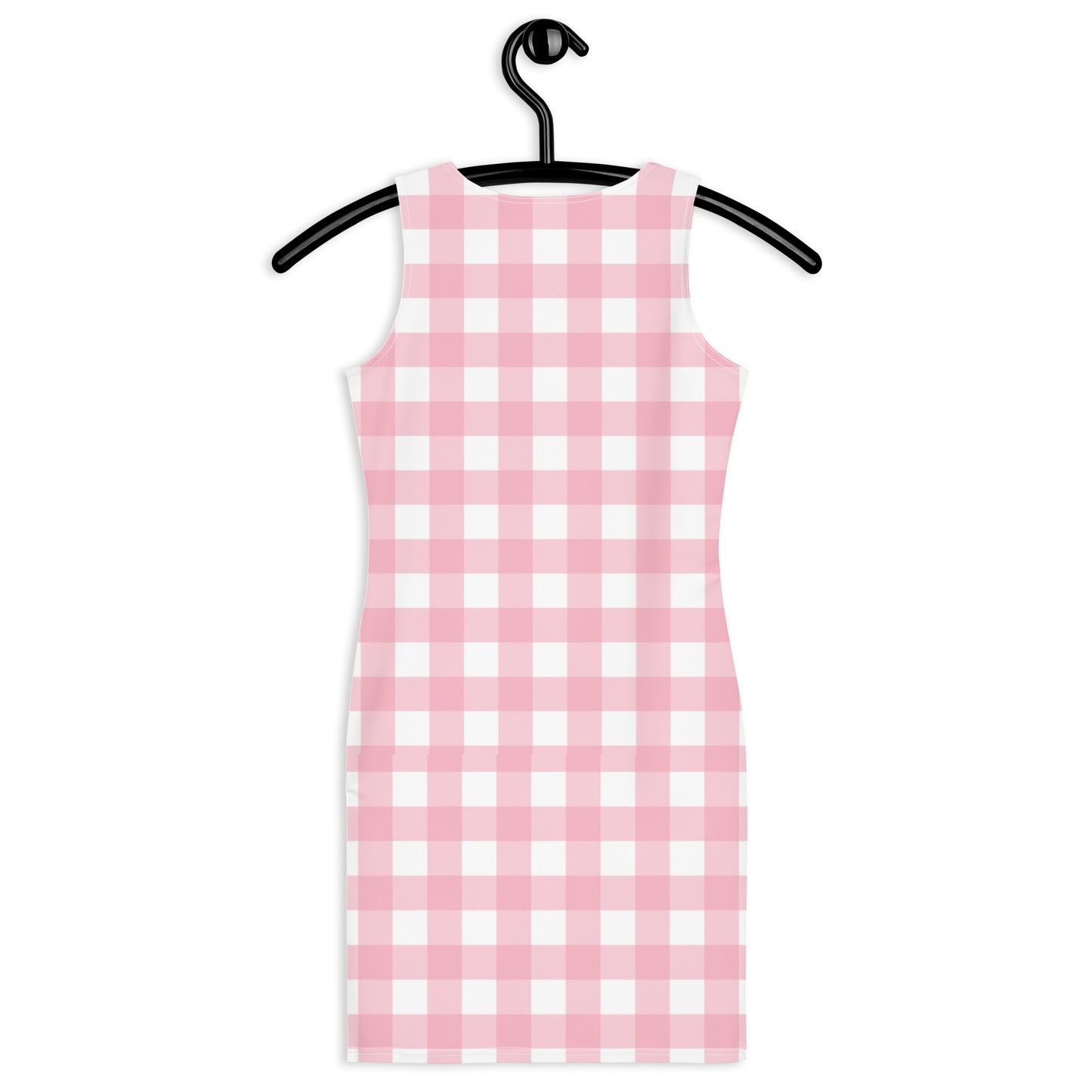 Pink Gingham Bodycon Dress