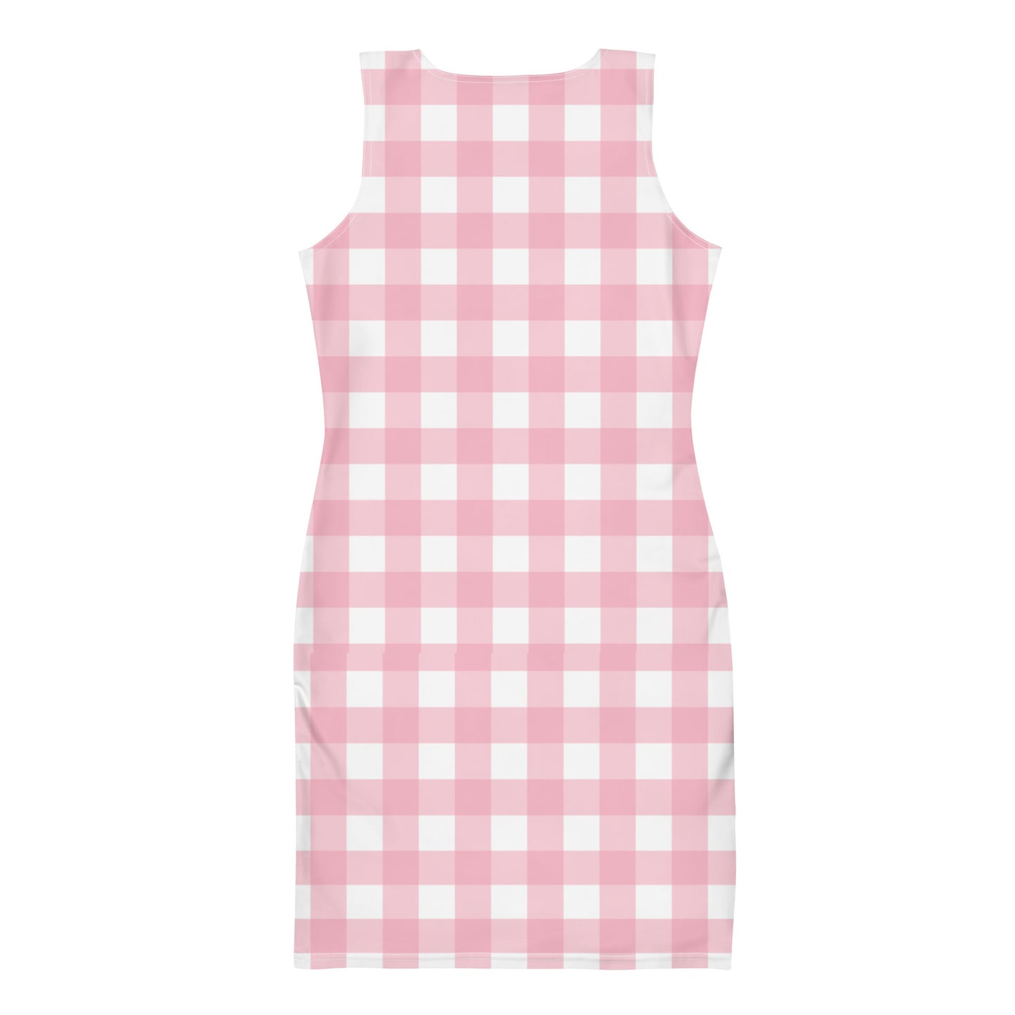 Pink Gingham Bodycon Dress