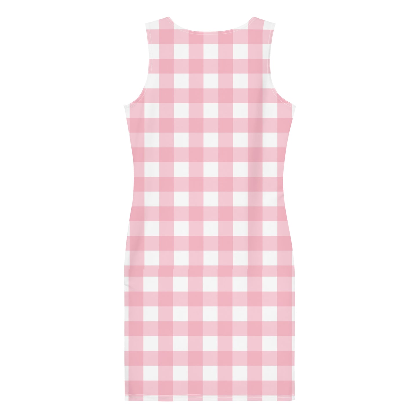 Pink Gingham Bodycon Dress