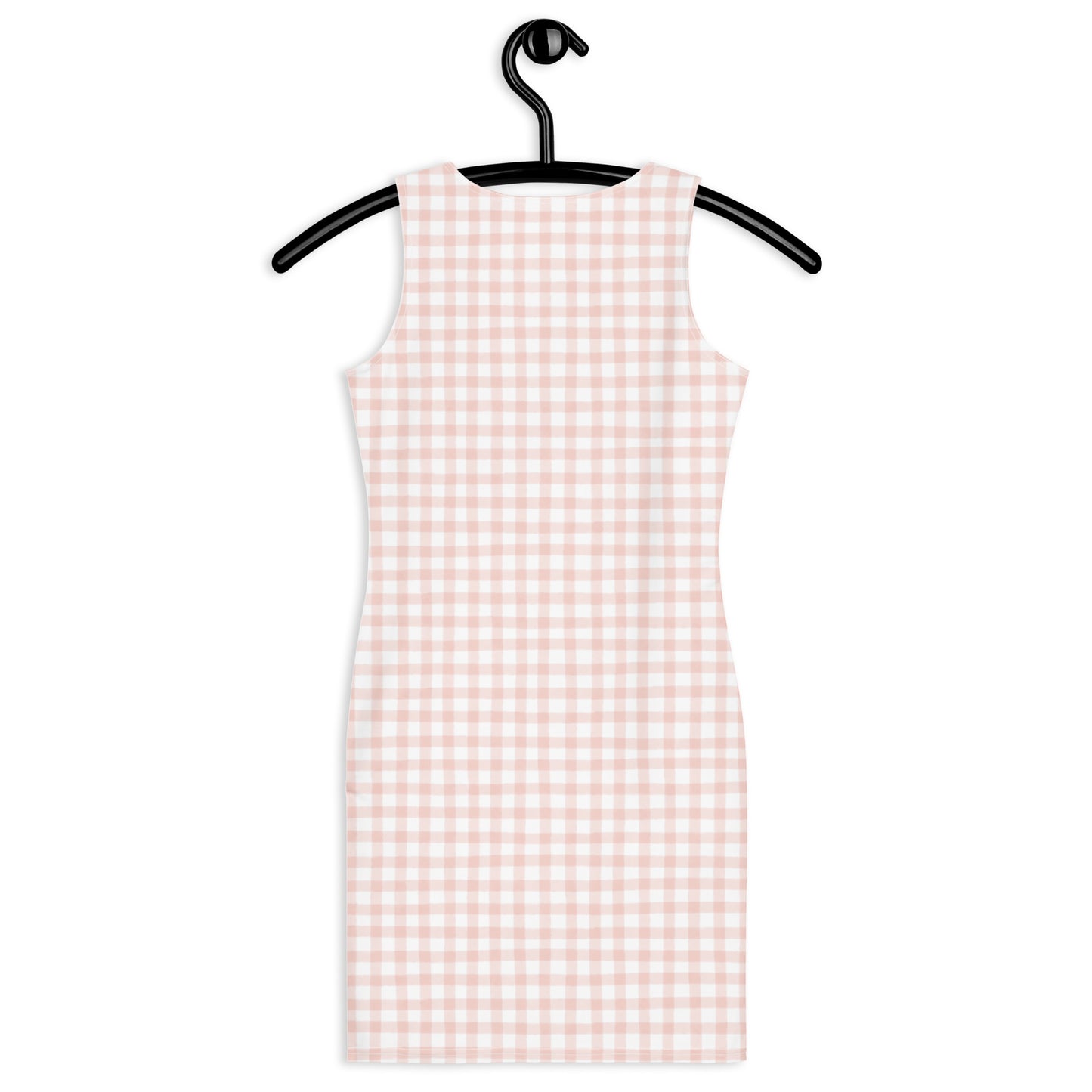 Light Pink Gingham Bodycon Dress