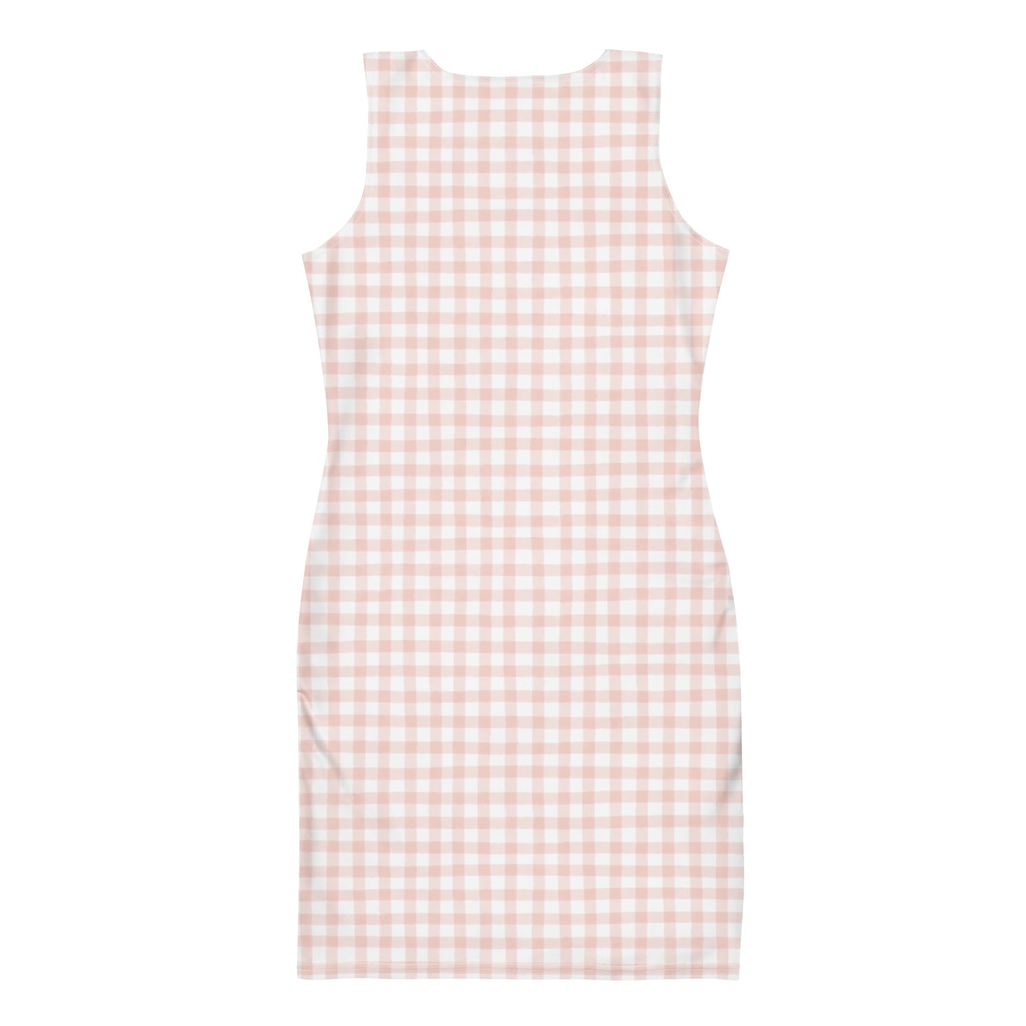 Light Pink Gingham Bodycon Dress