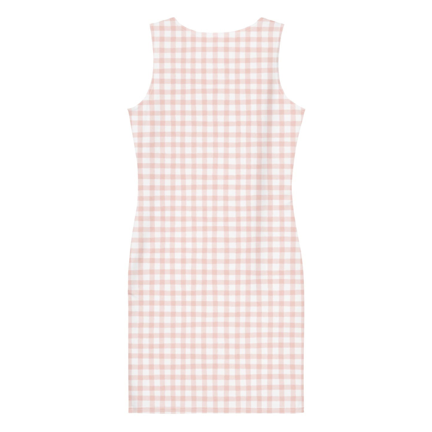 Light Pink Gingham Bodycon Dress