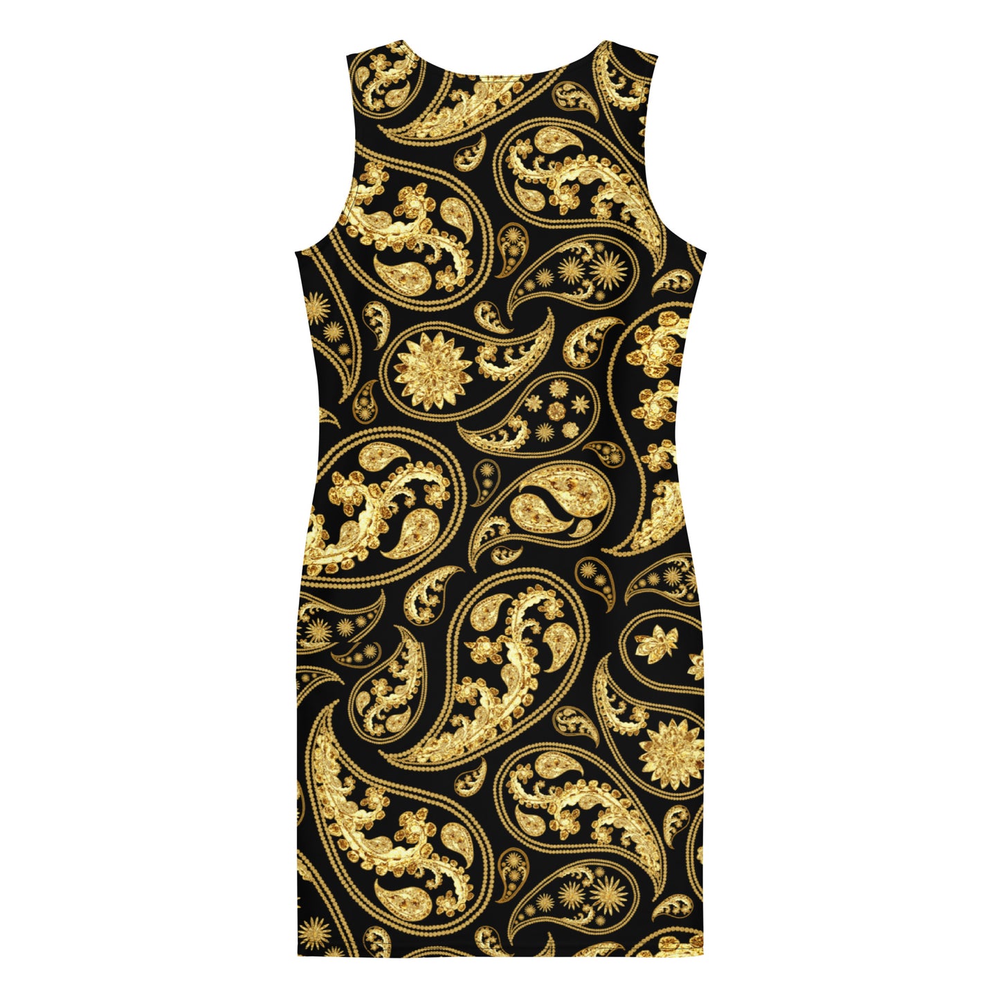 Black Paisley Bodycon Dress