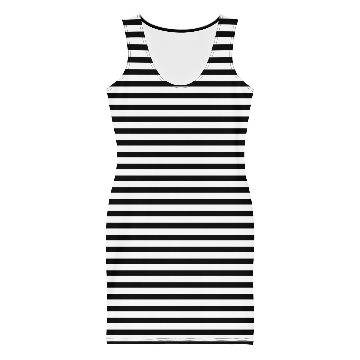 Monochrome Stripe Bodycon Dress