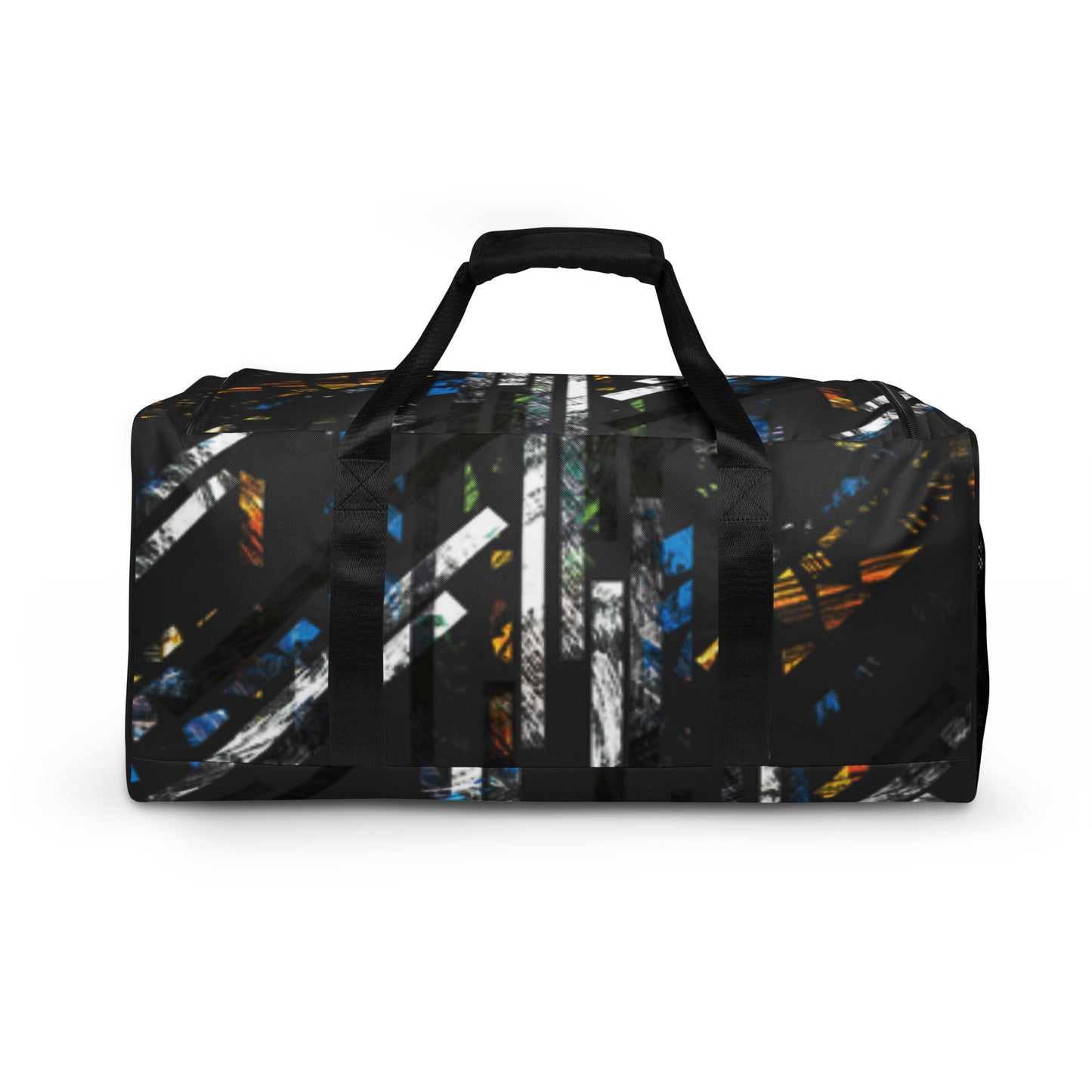 Dark Stripey Print Duffle bag