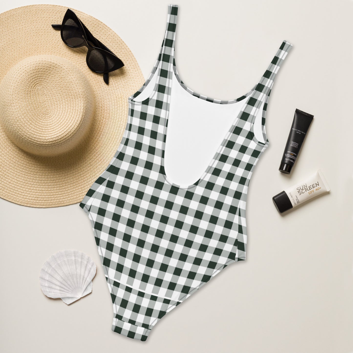 Gingham One-Piece Swimsuit