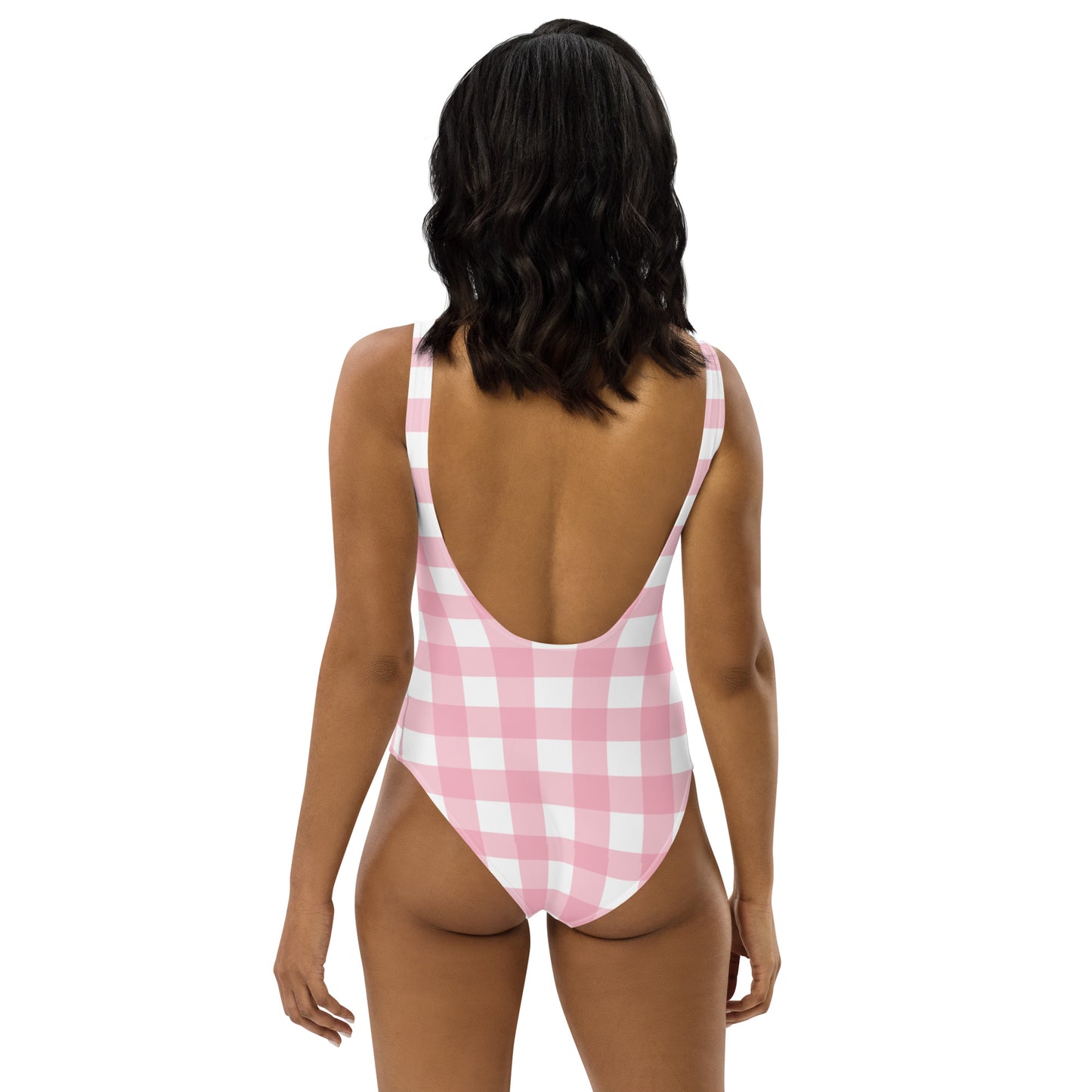 Pink Gingham One-Piece Swimsuit