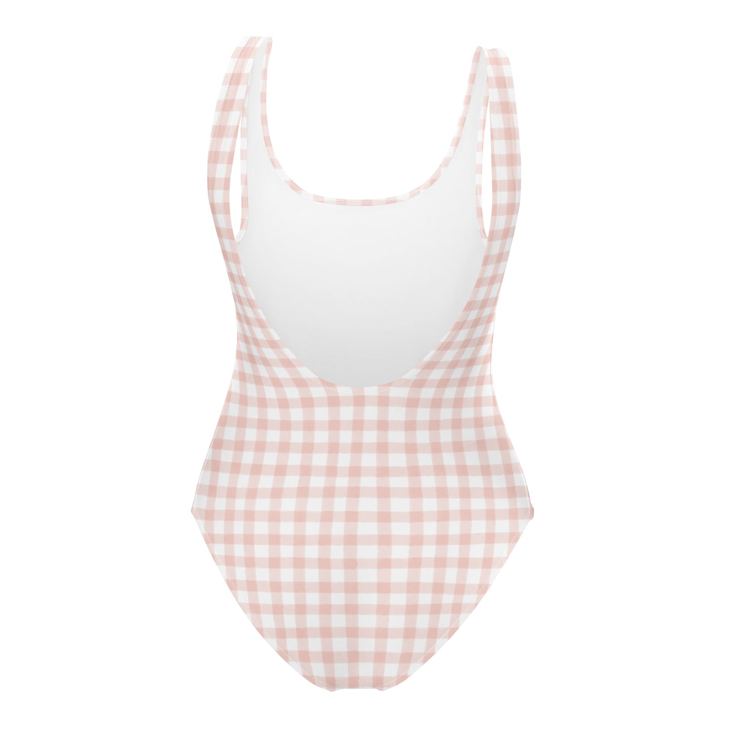 Light Pink Gingham One-Piece Swimsuit