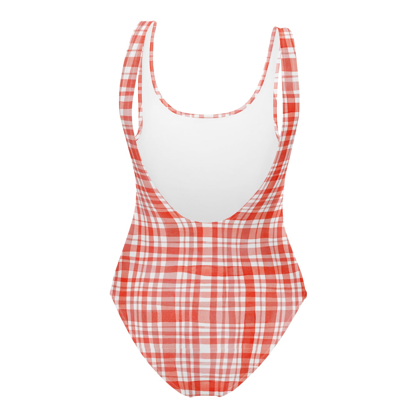 Red Gingham One-Piece Swimsuit