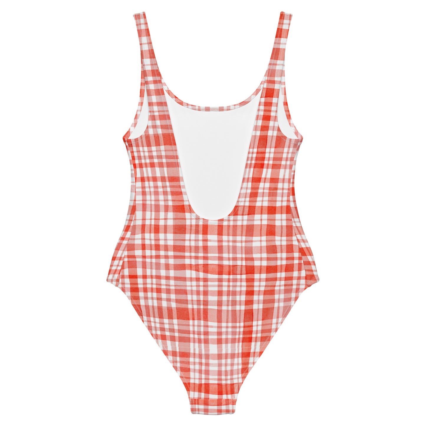 Red Gingham One-Piece Swimsuit