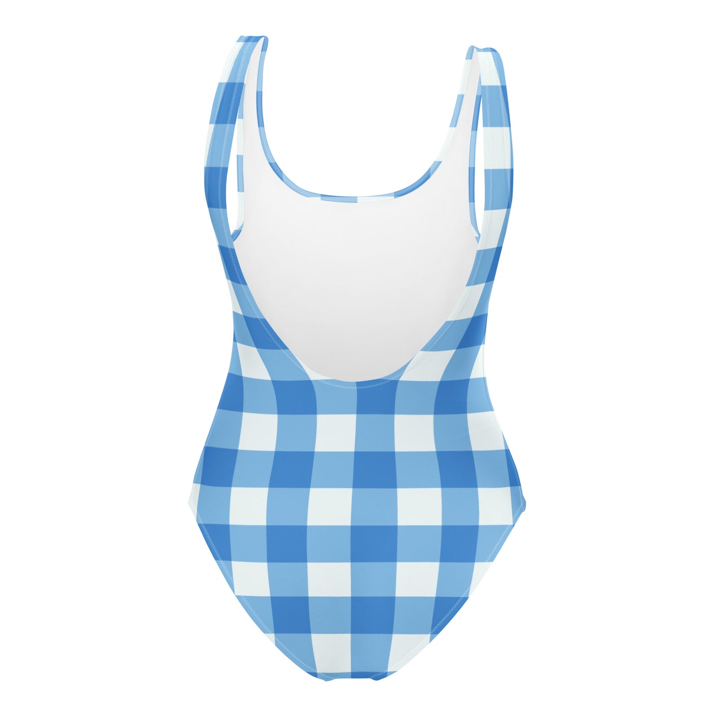 Blue Gingham One-Piece Swimsuit