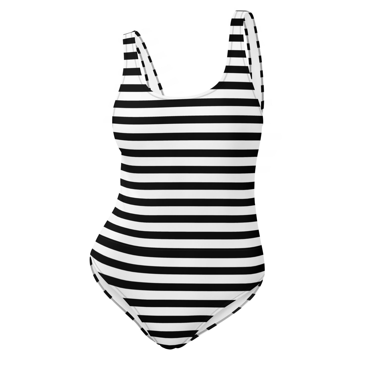 Monochrome Stripe Swimsuit