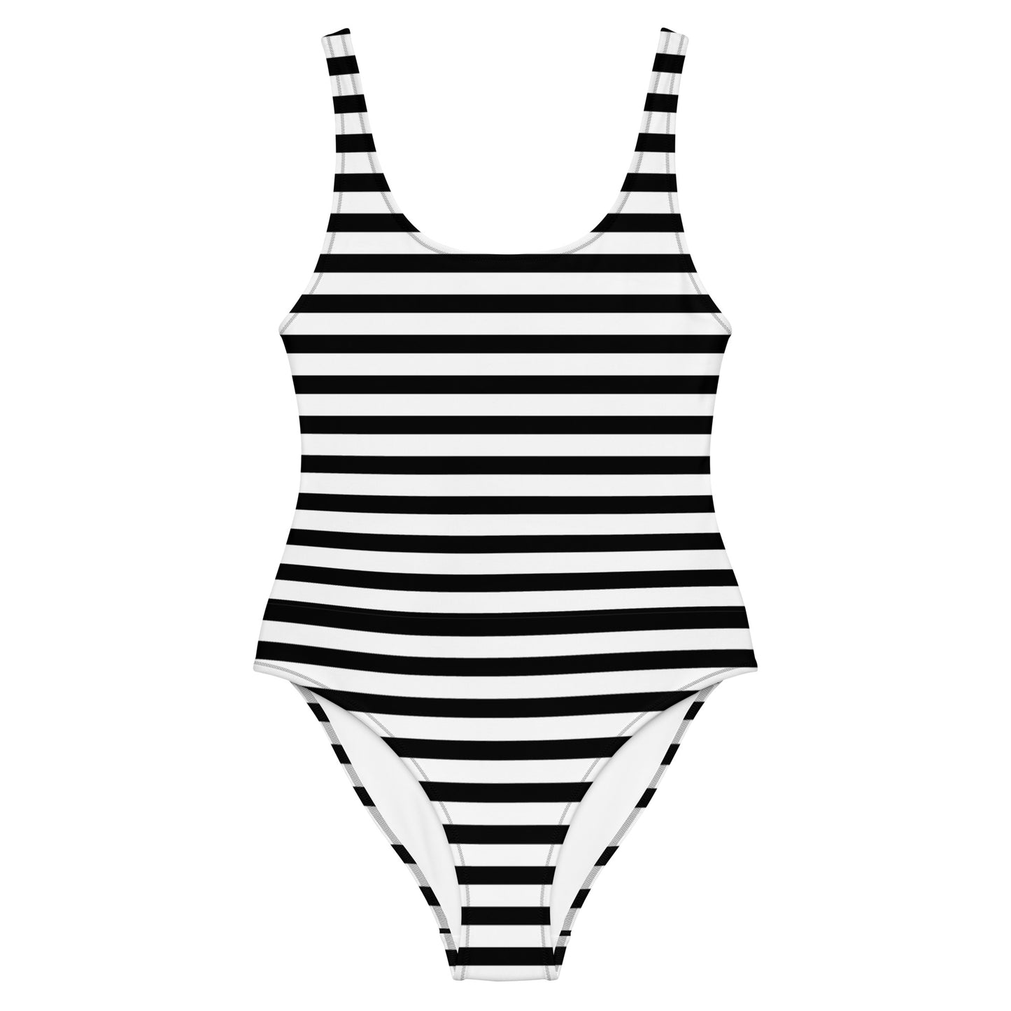 Monochrome Stripe Swimsuit