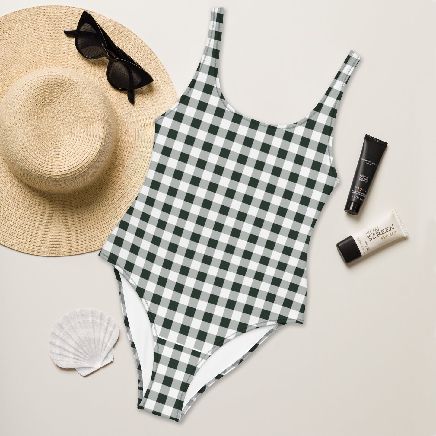 Gingham One-Piece Swimsuit