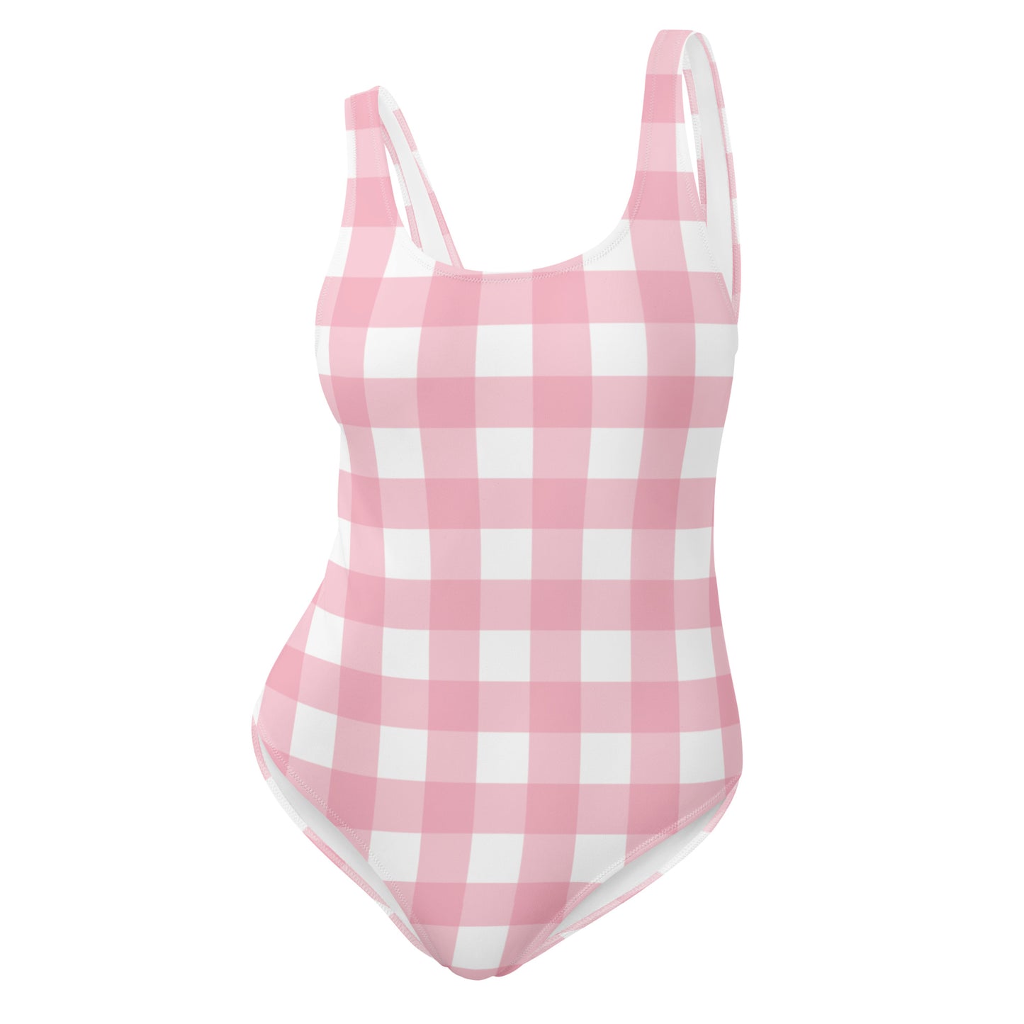 Pink Gingham One-Piece Swimsuit