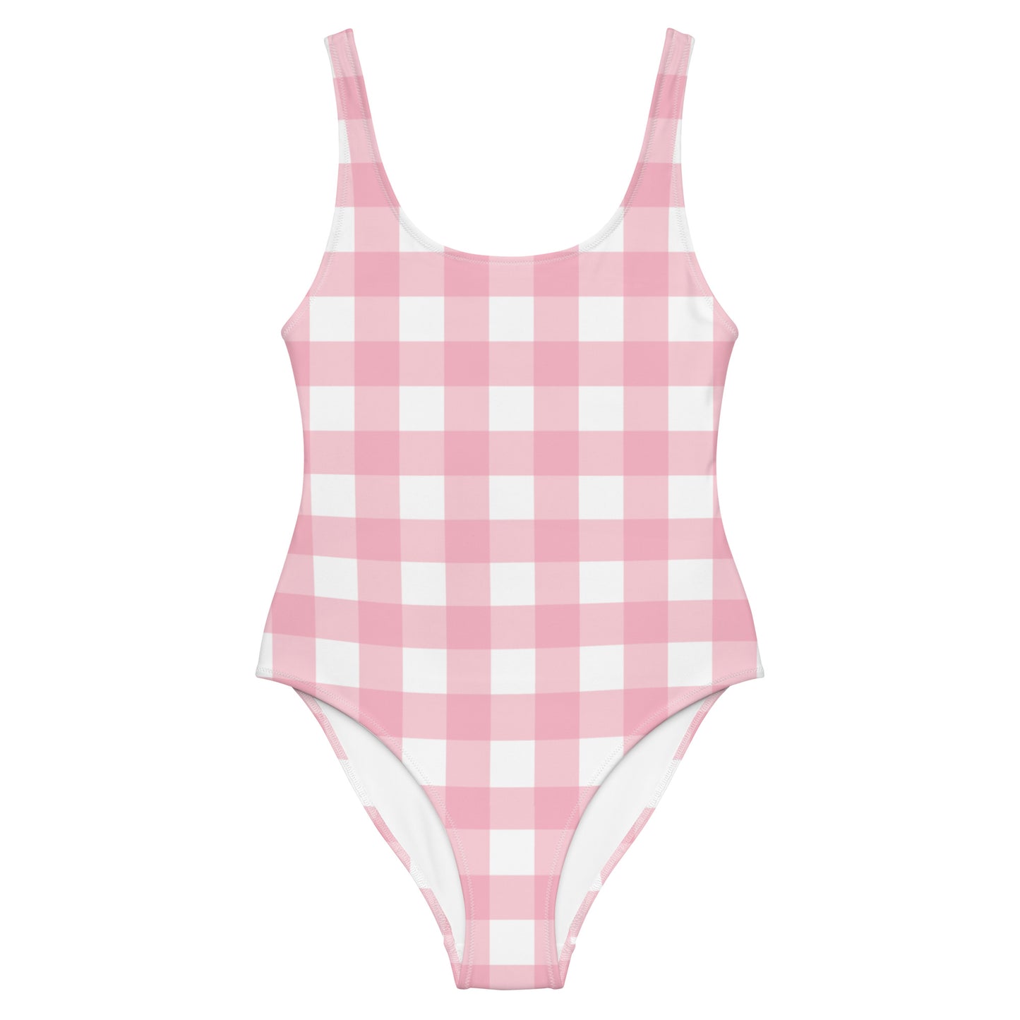 Pink Gingham One-Piece Swimsuit