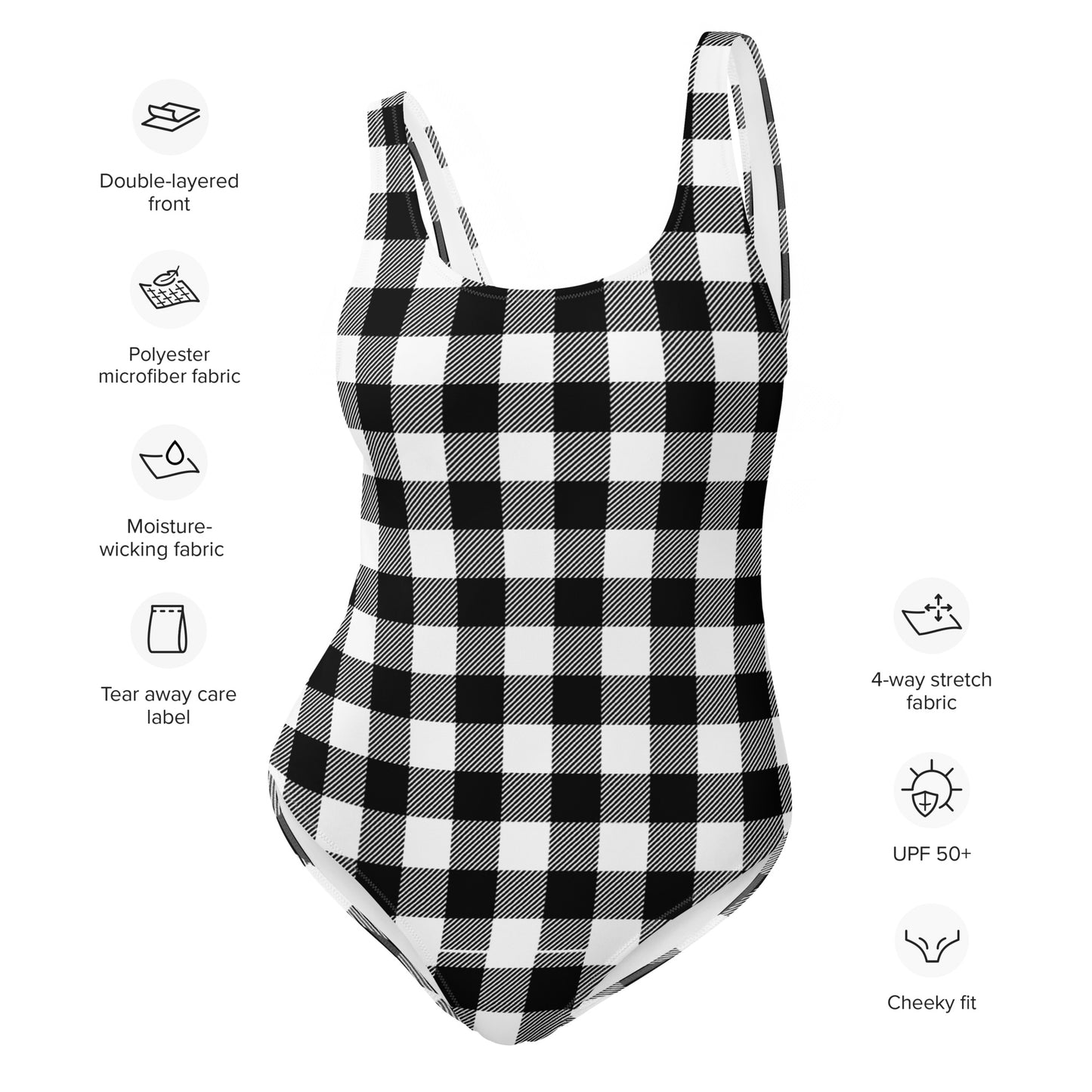 Black / White One-Piece Swimsuit