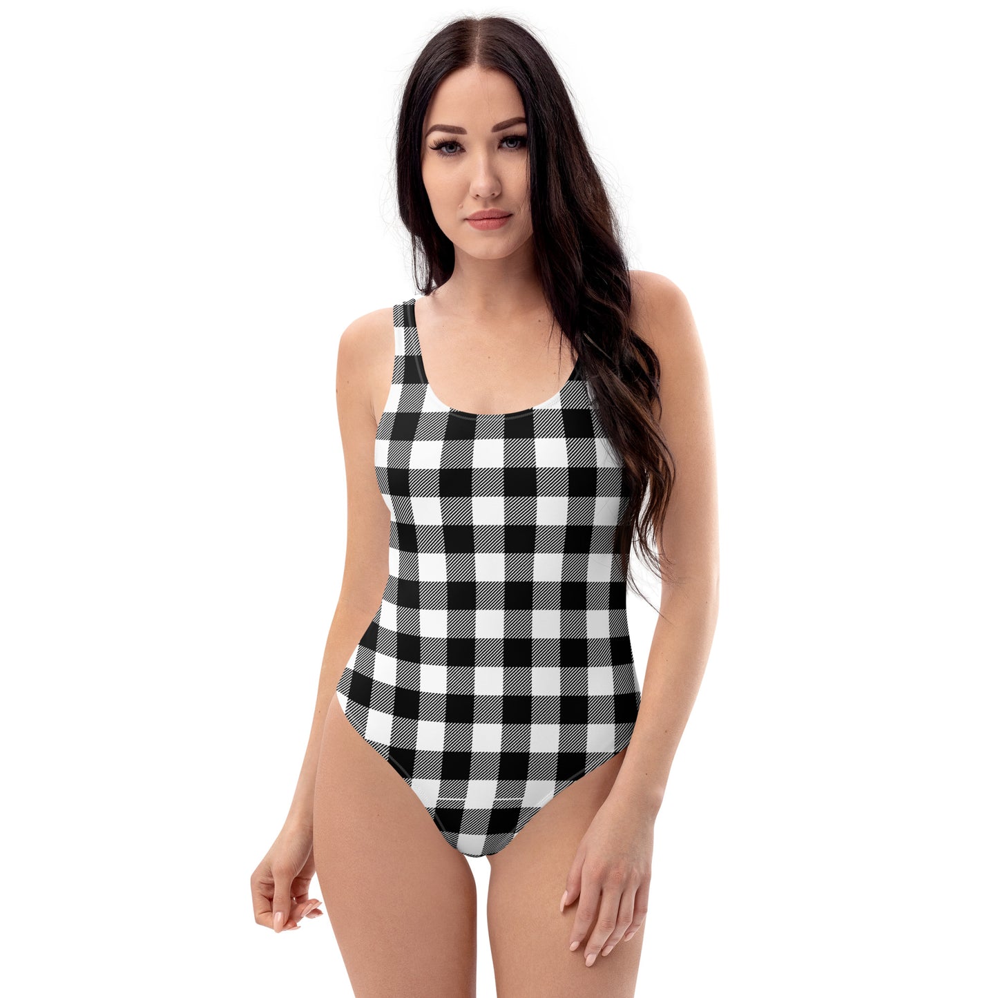 Black / White One-Piece Swimsuit