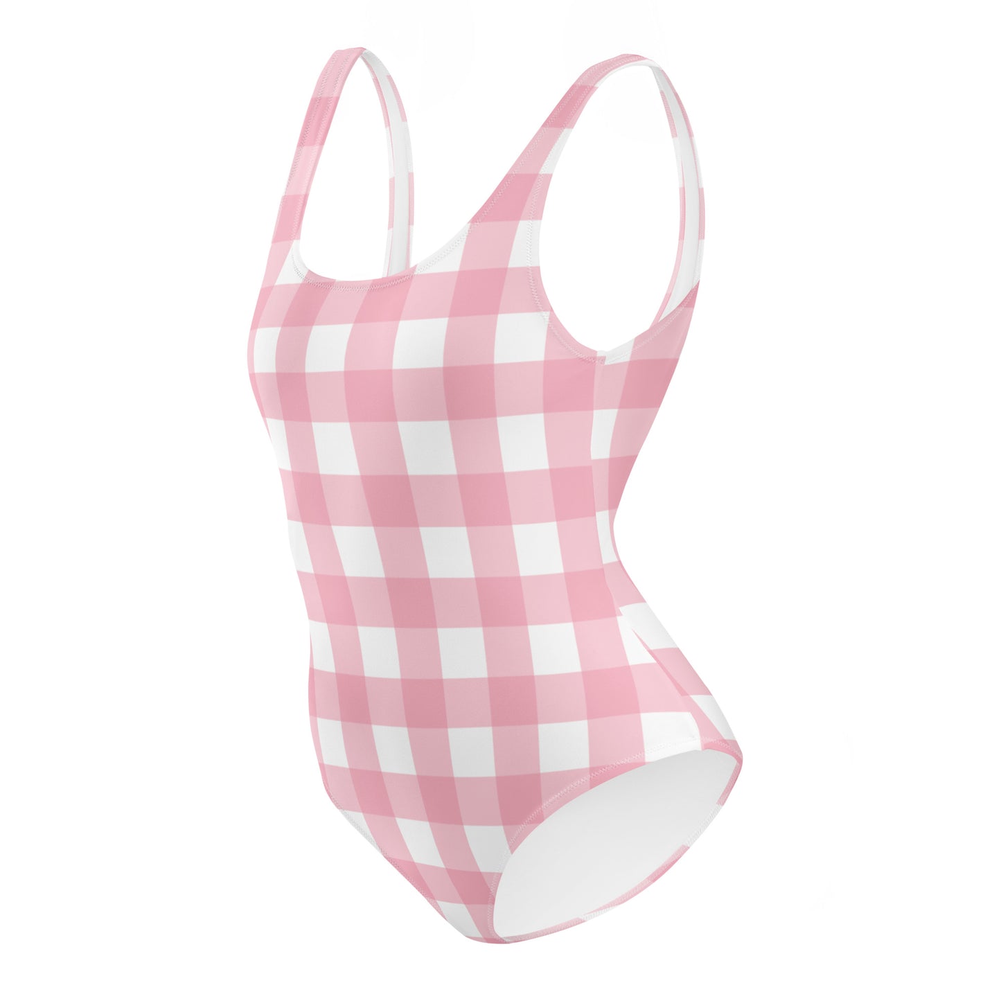 Pink Gingham One-Piece Swimsuit