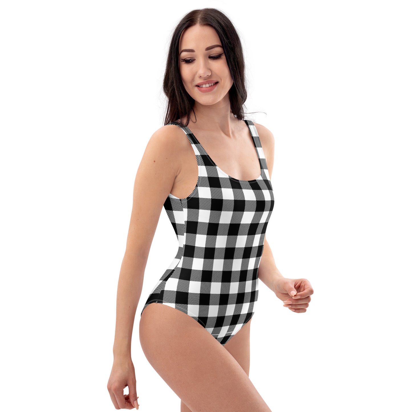 Black / White One-Piece Swimsuit