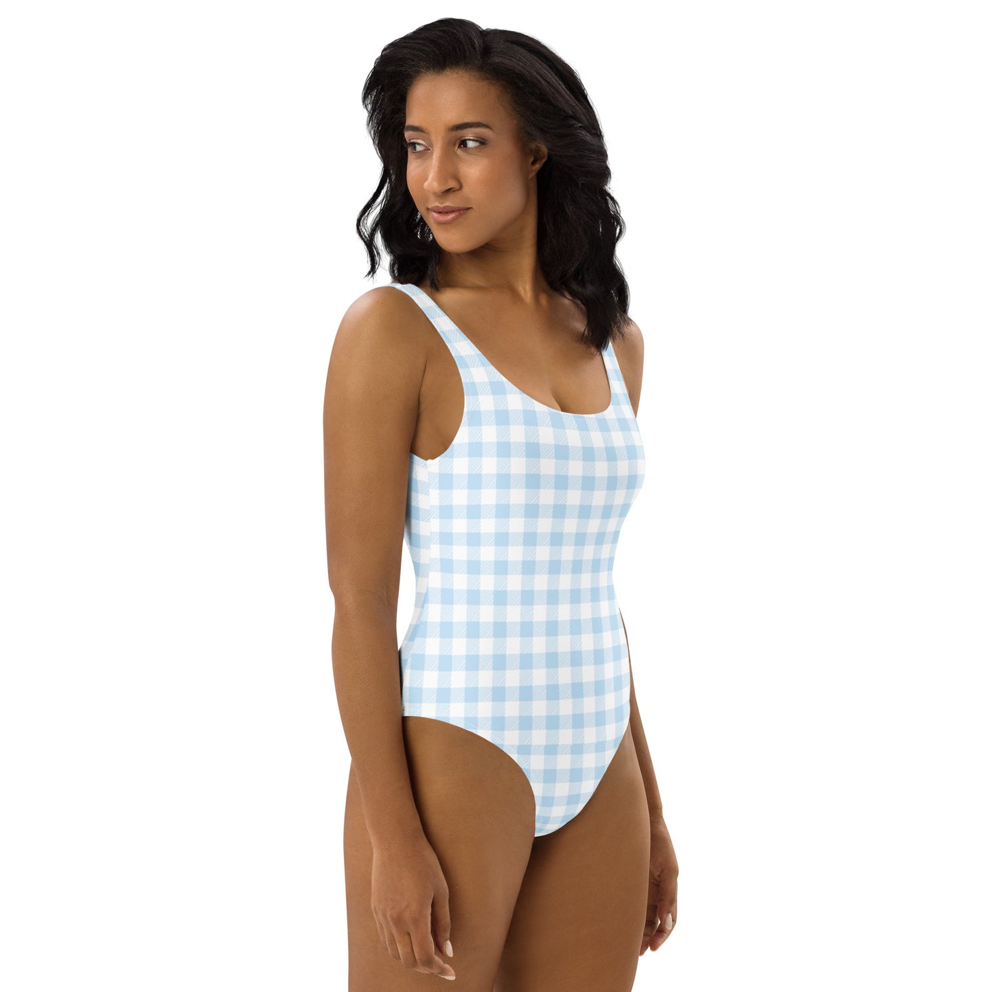 Light Blue One-Piece Swimsuit