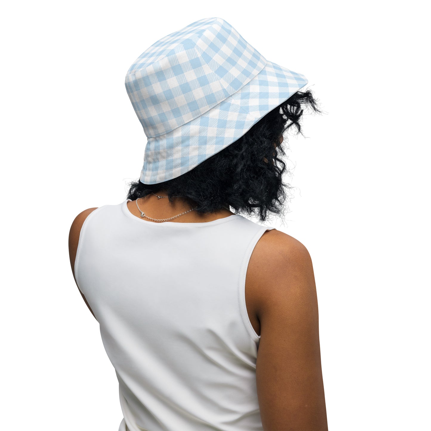 Blue Gingham Bucket Hat