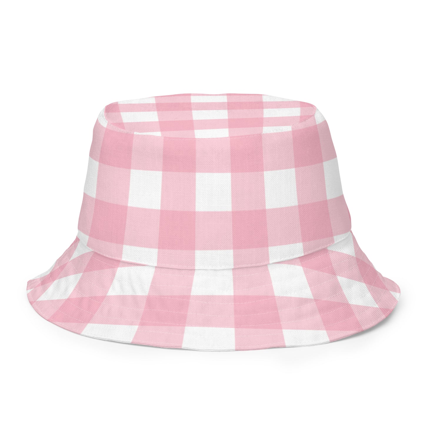 Pink Gingham Reversible bucket hat