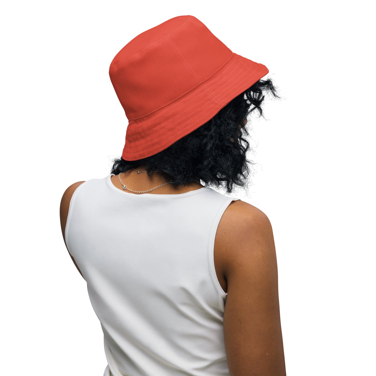 Red Gingham Reversible Bucket Hat