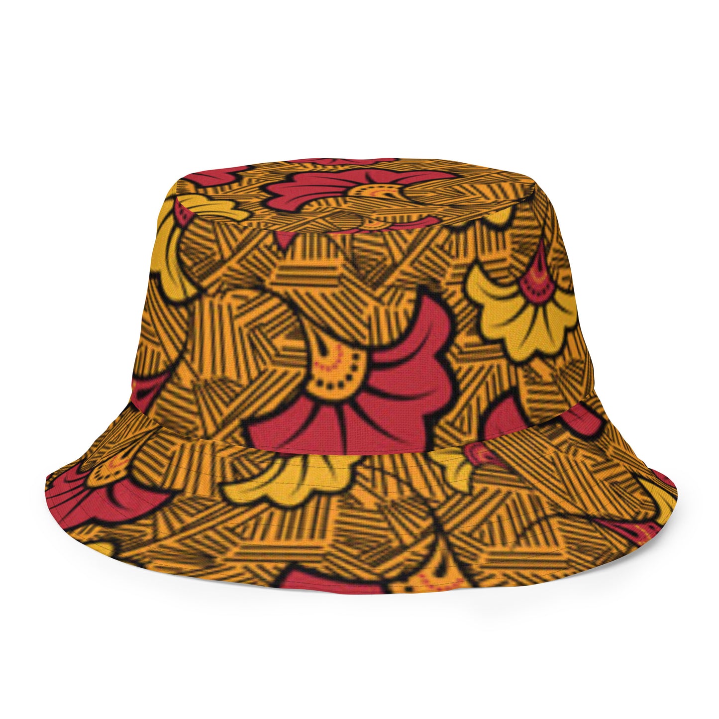 Ankara Leopard Reversible Bucket Hat