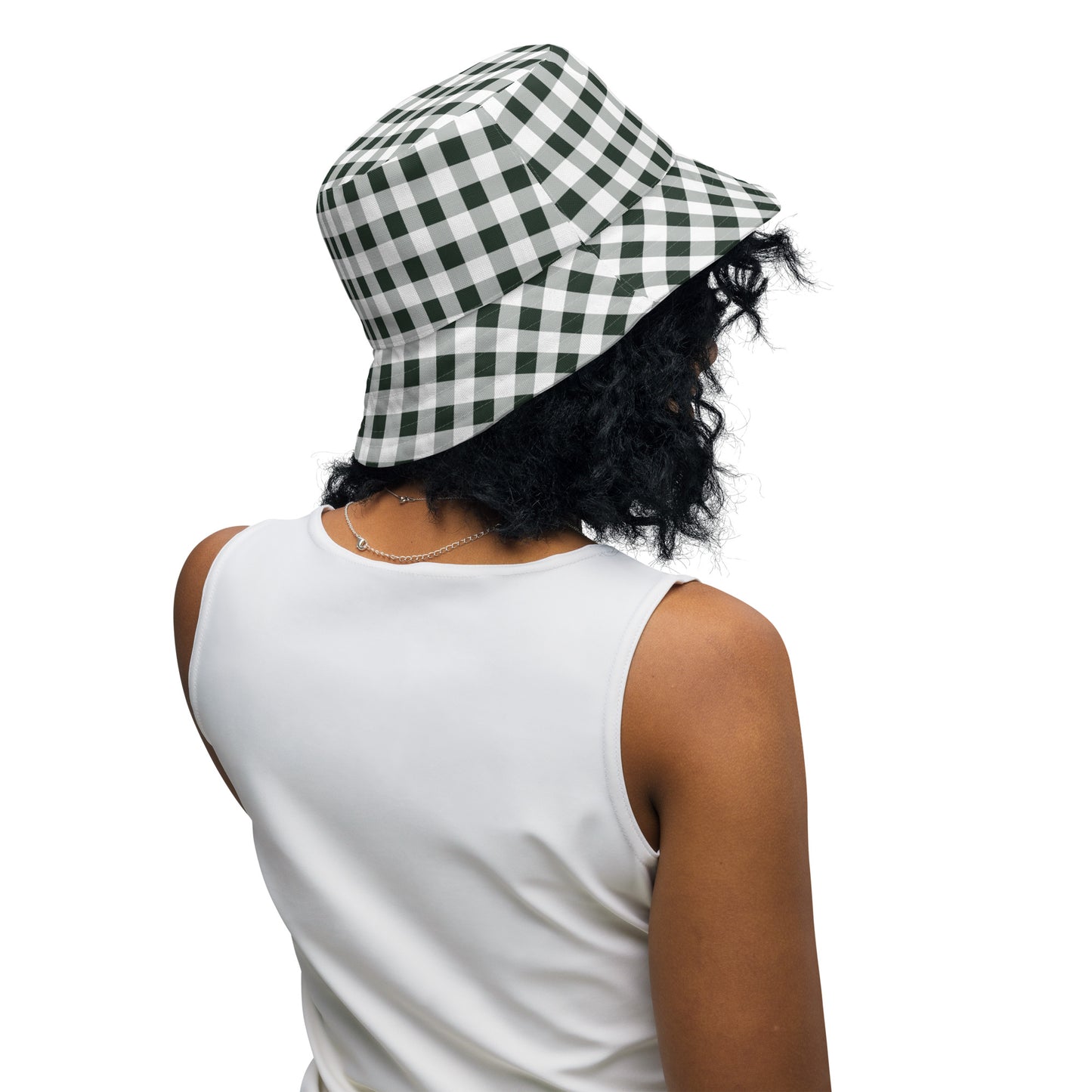 Gingham Reversible Bucket Hat