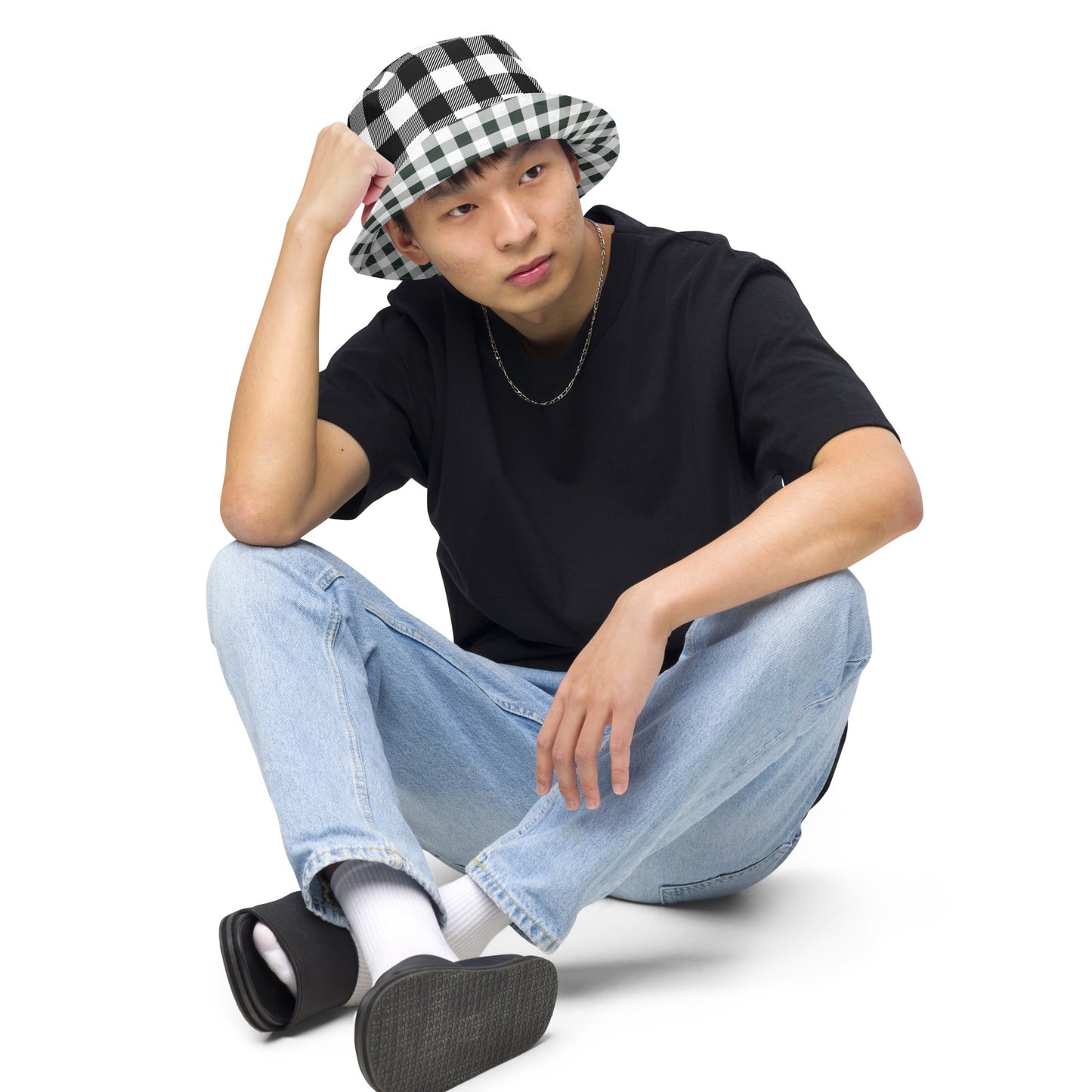 Gingham Reversible Bucket Hat