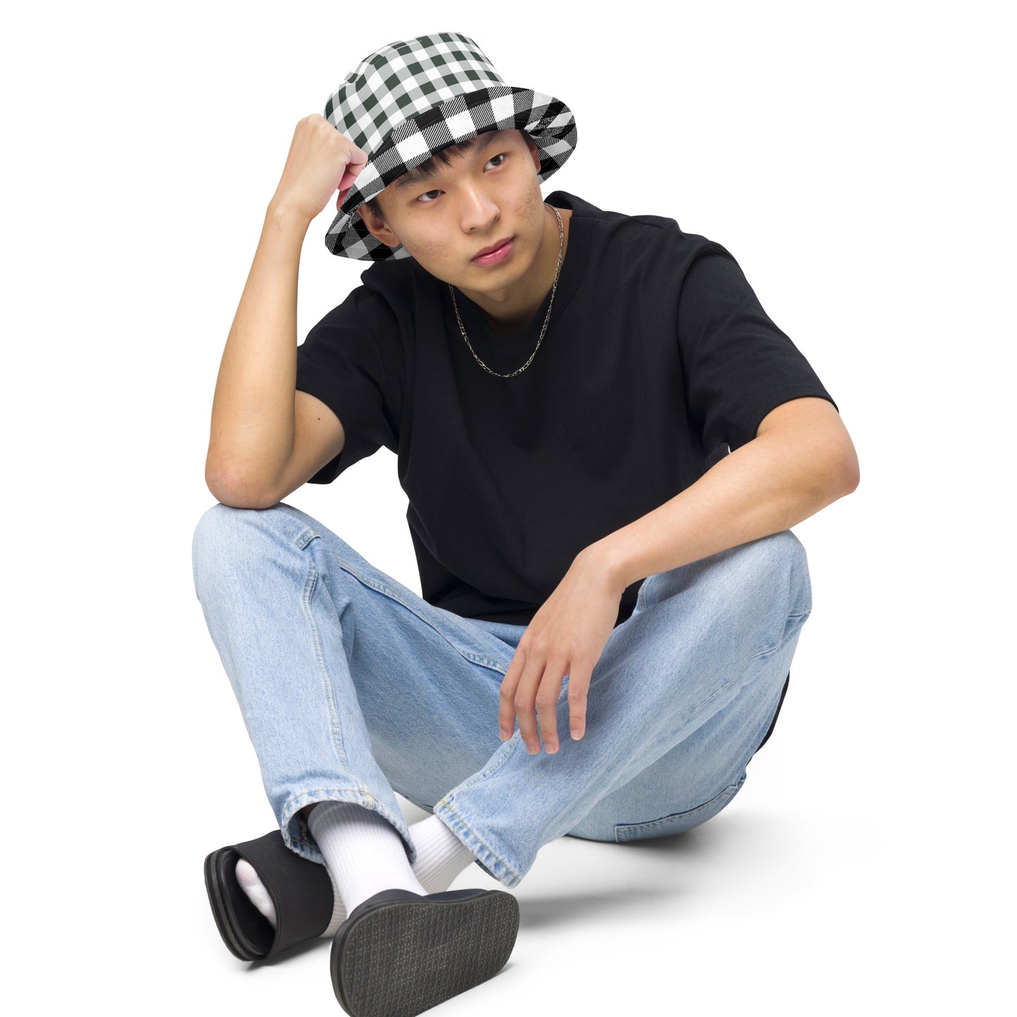 Gingham Reversible Bucket Hat