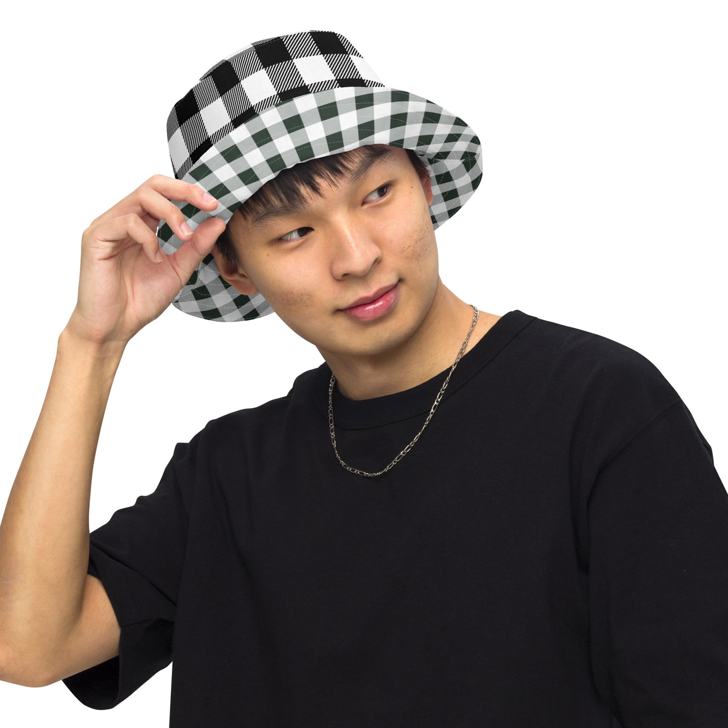 Gingham Reversible Bucket Hat