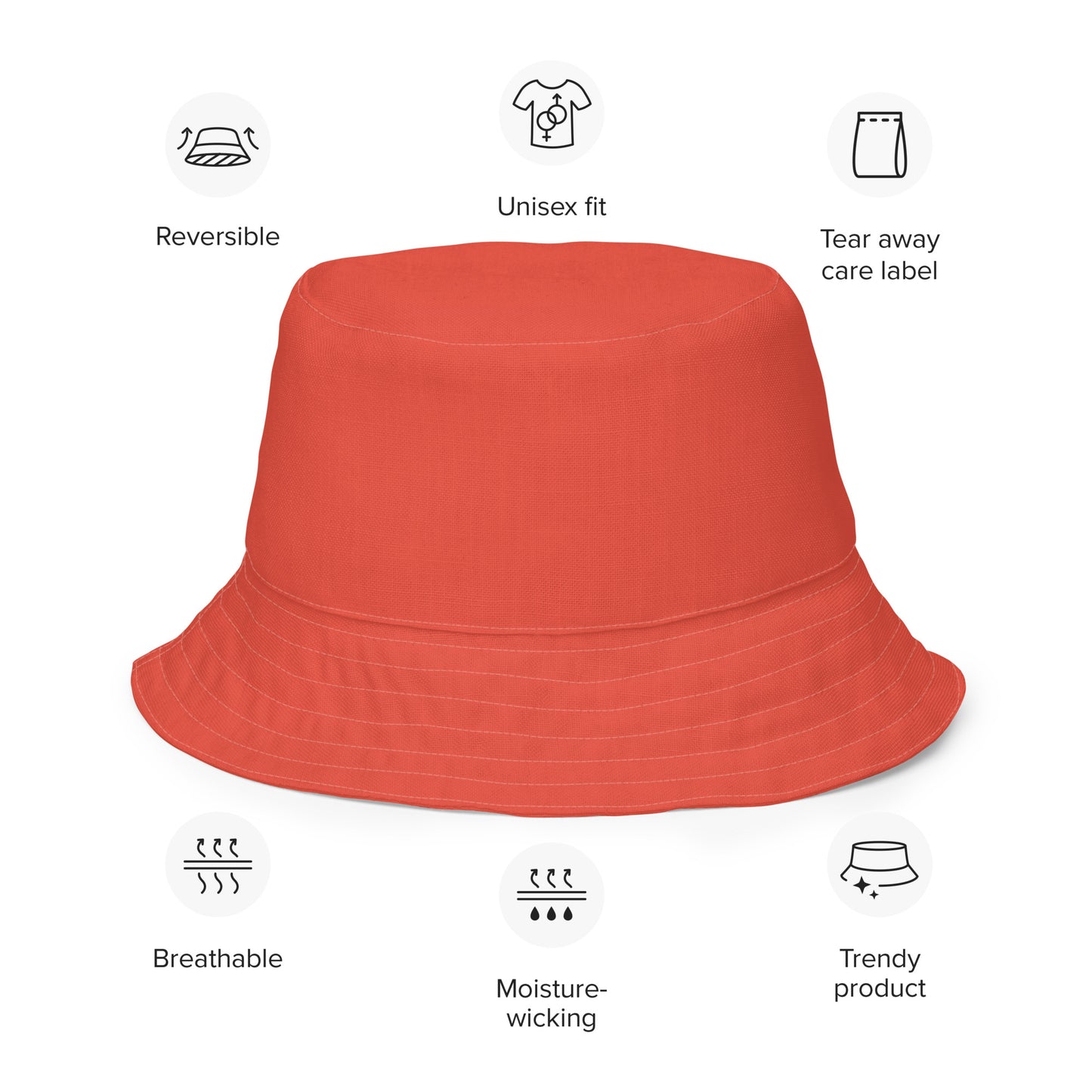 Red Gingham Reversible Bucket Hat