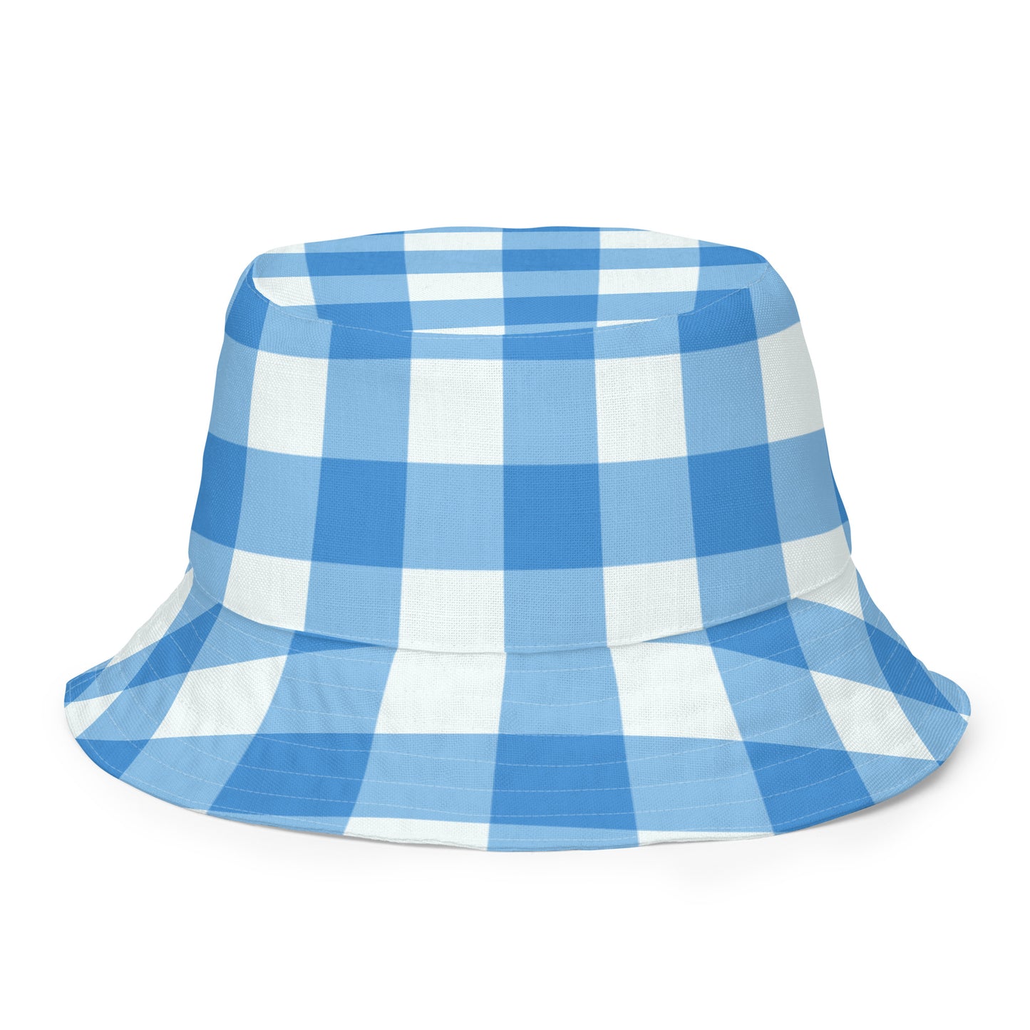 Blue Gingham Bucket Hat