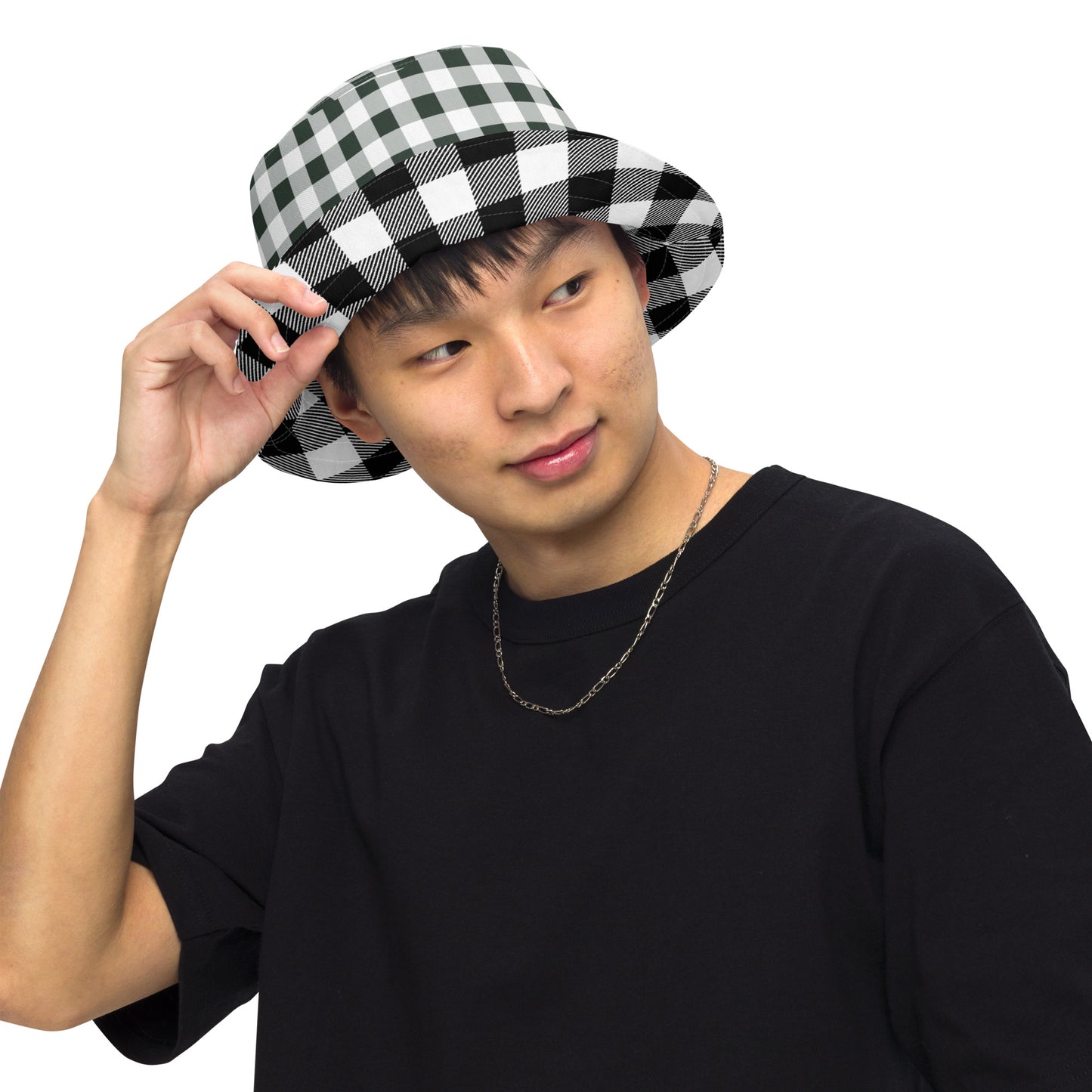 Gingham Reversible Bucket Hat