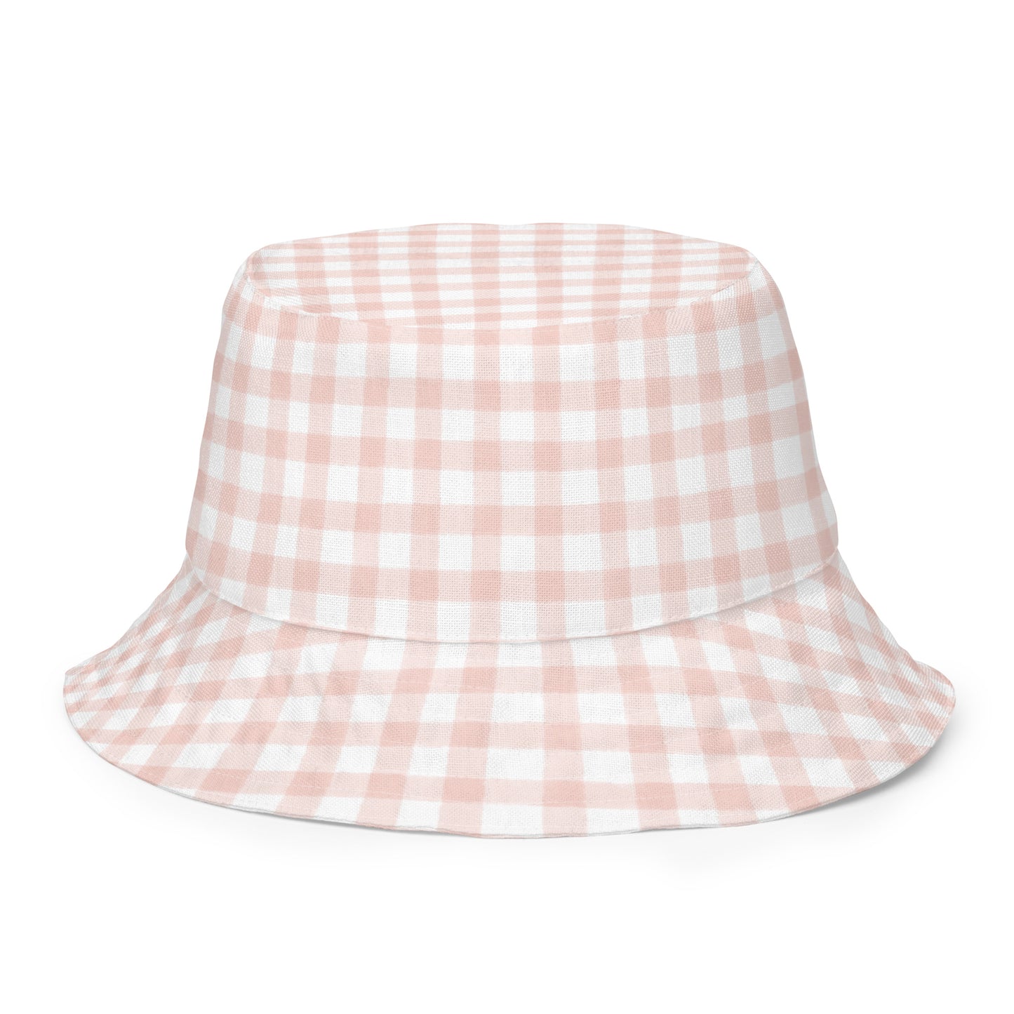 Pink Gingham Reversible bucket hat