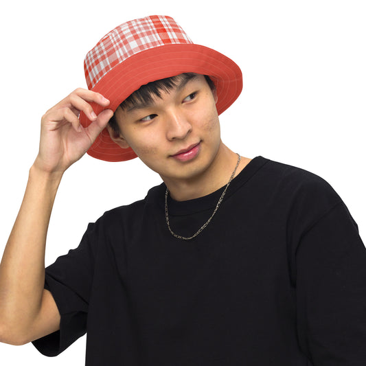 Red Gingham Reversible Bucket Hat