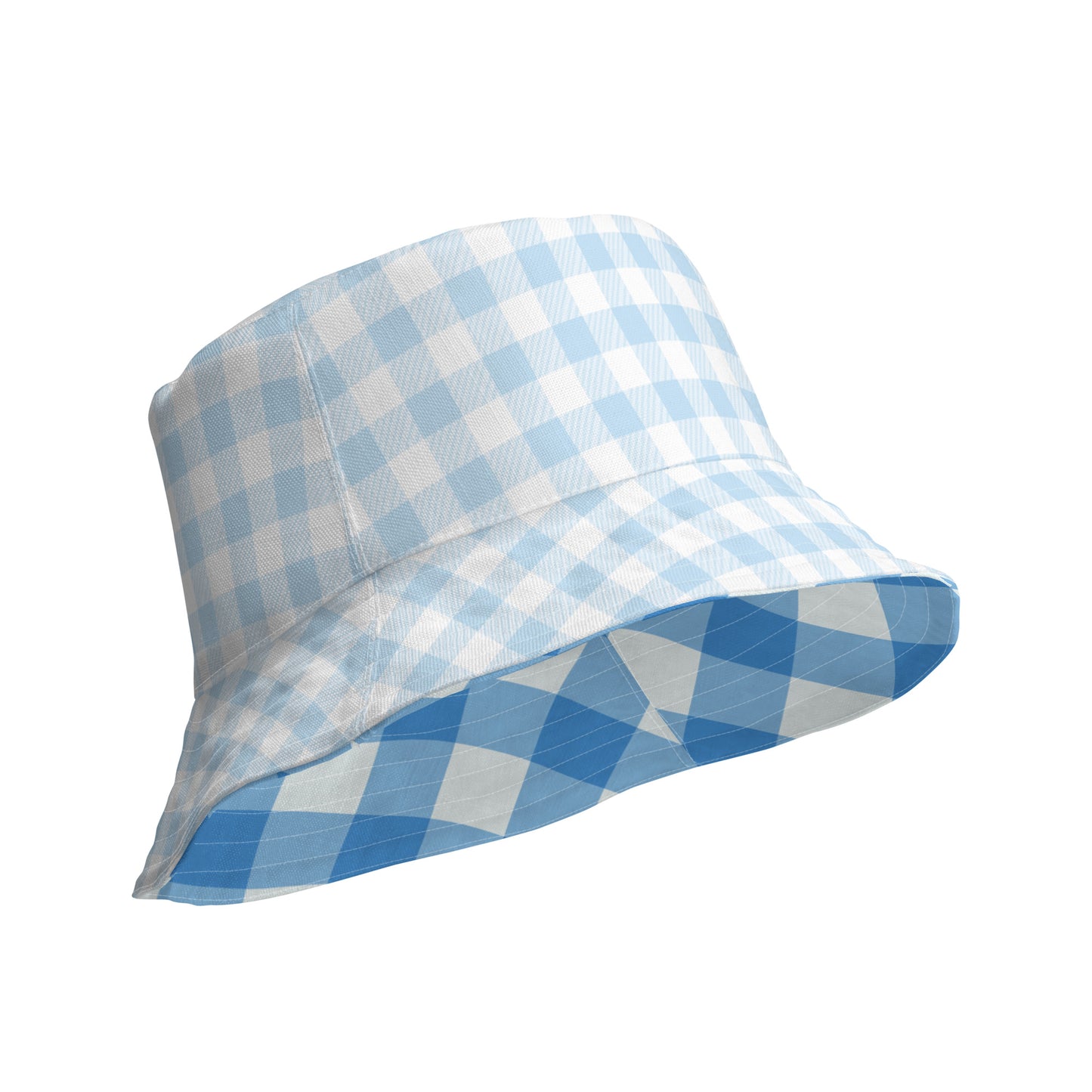 Blue Gingham Bucket Hat