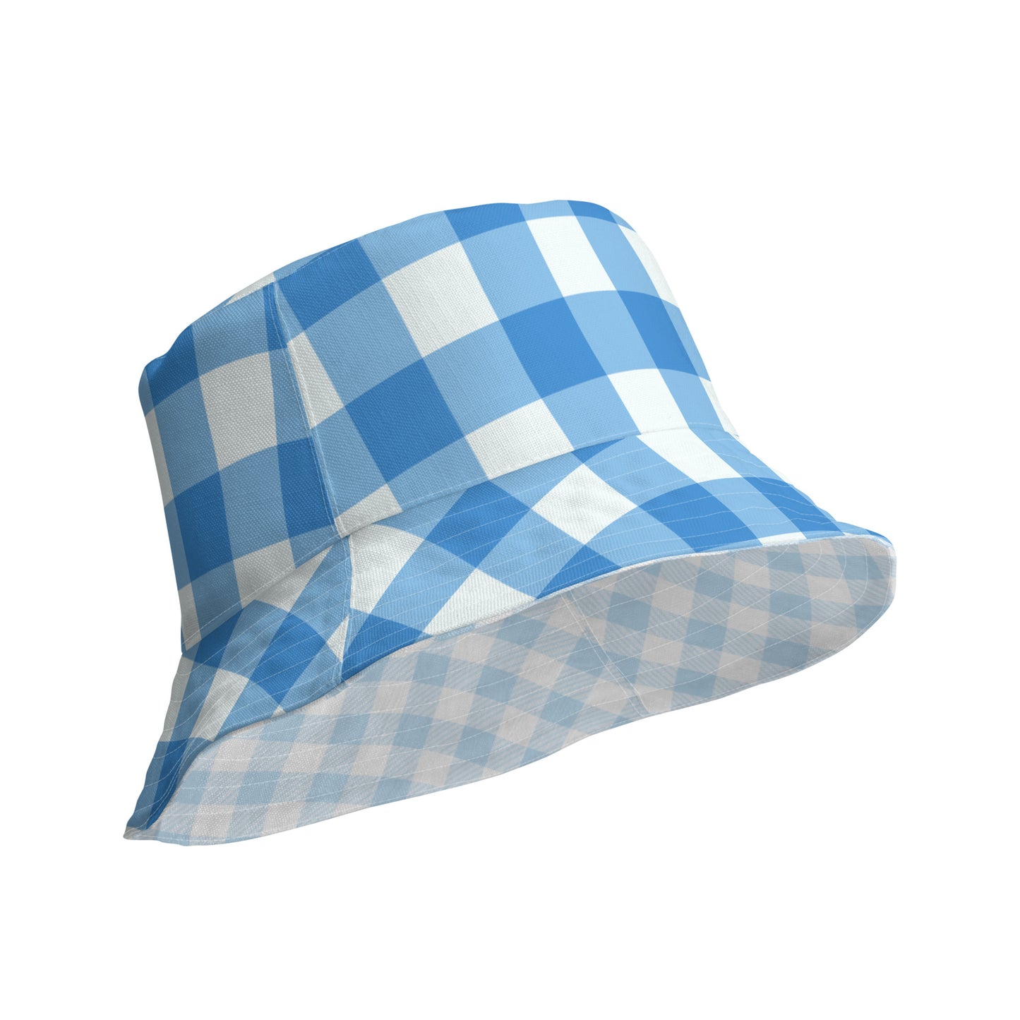 Blue Gingham Bucket Hat