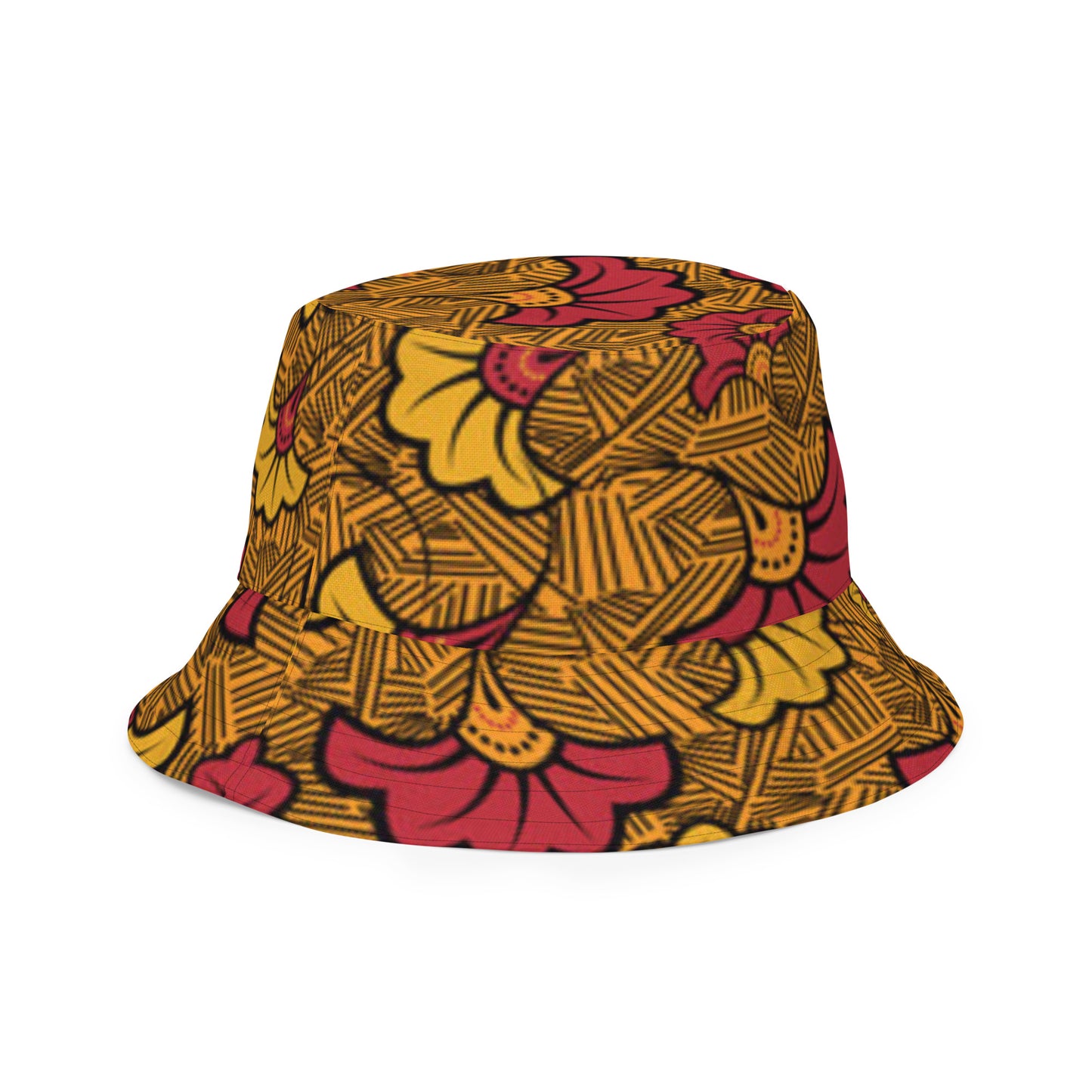 Ankara Leopard Reversible Bucket Hat