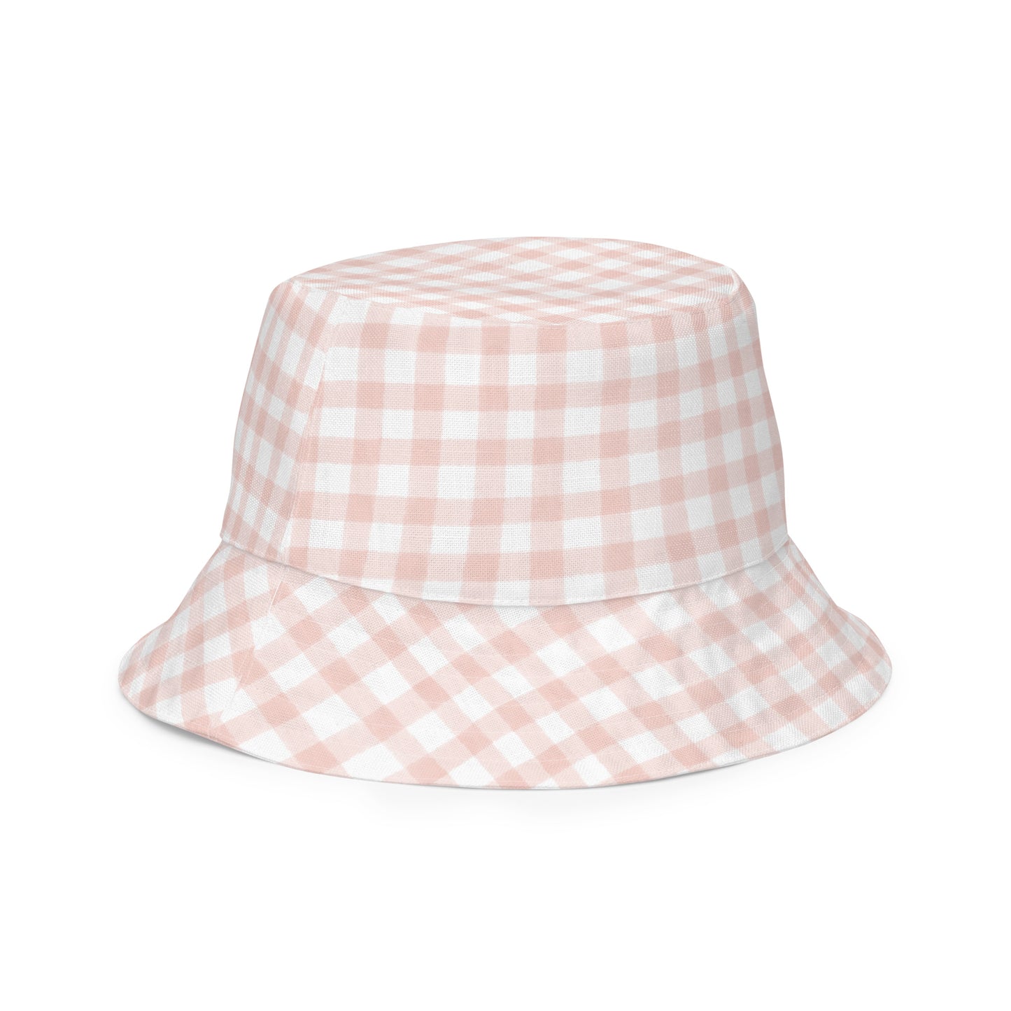 Pink Gingham Reversible bucket hat