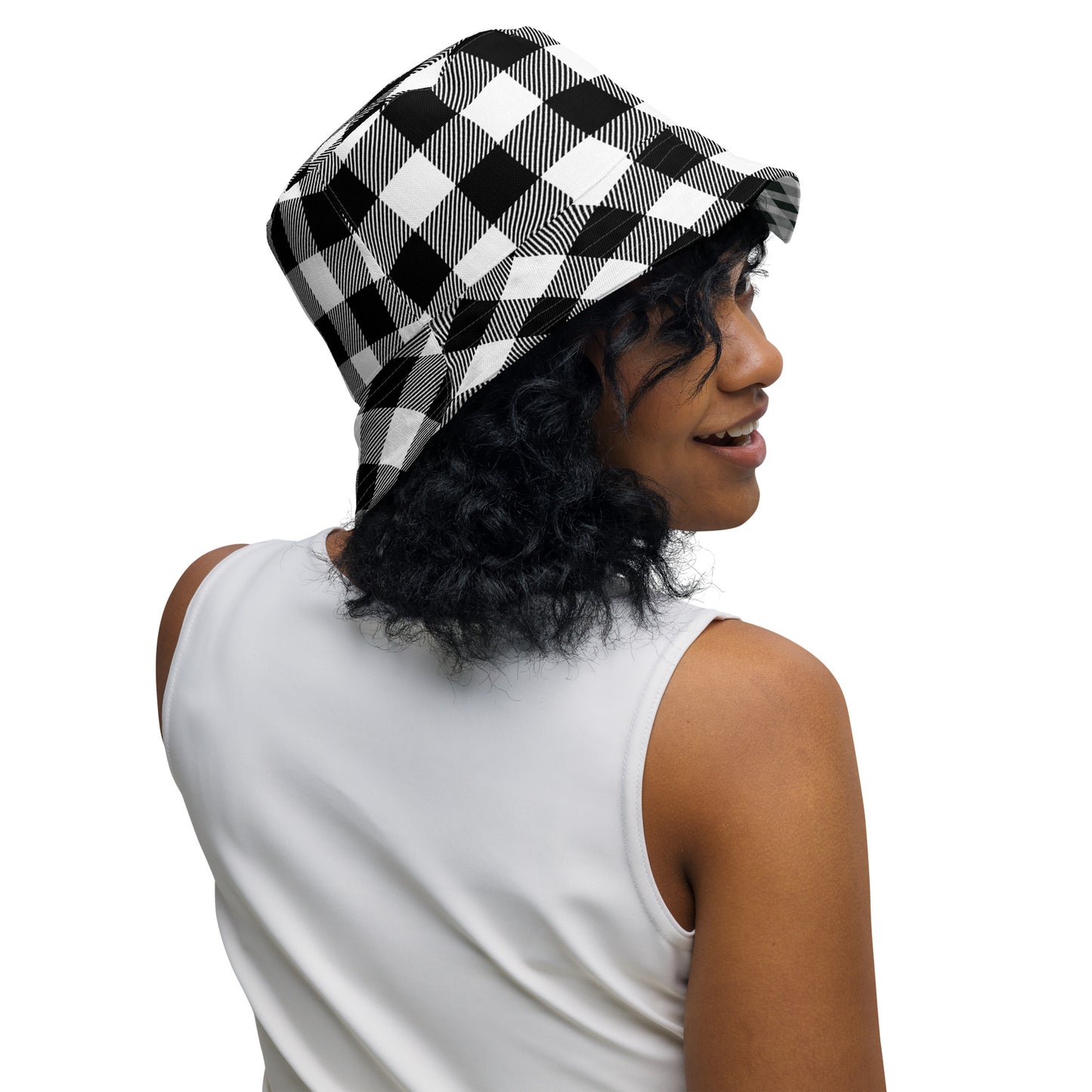 Gingham Reversible Bucket Hat