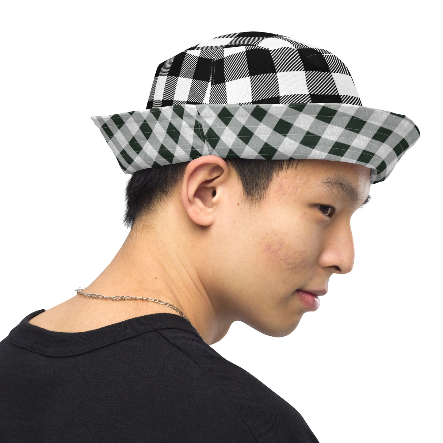 Gingham Reversible Bucket Hat