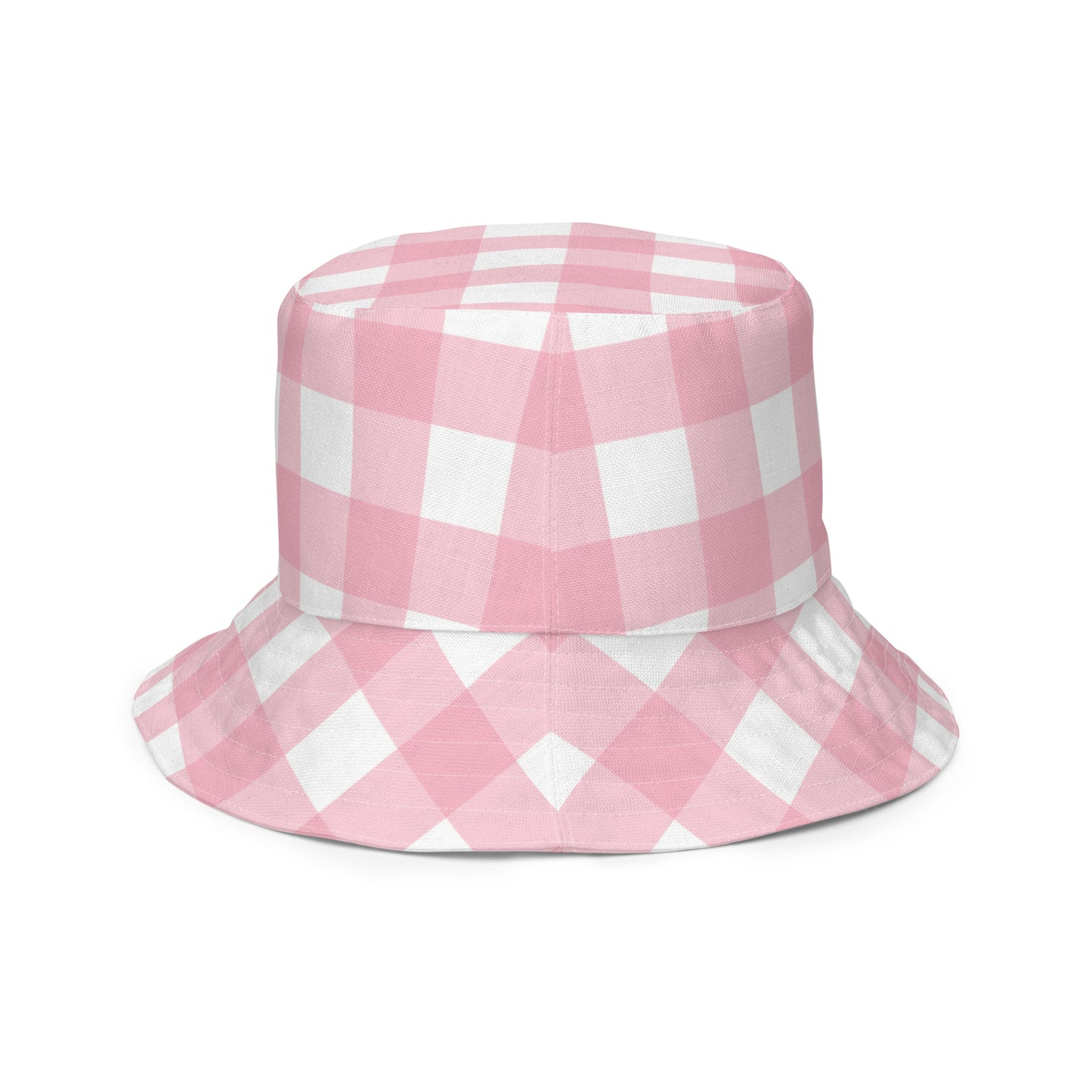 Pink Gingham Reversible bucket hat