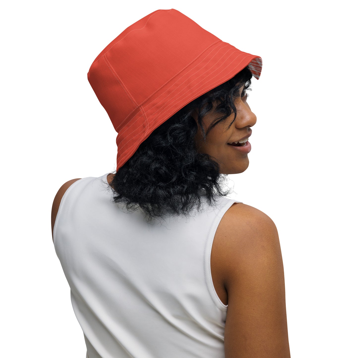 Red Gingham Reversible Bucket Hat